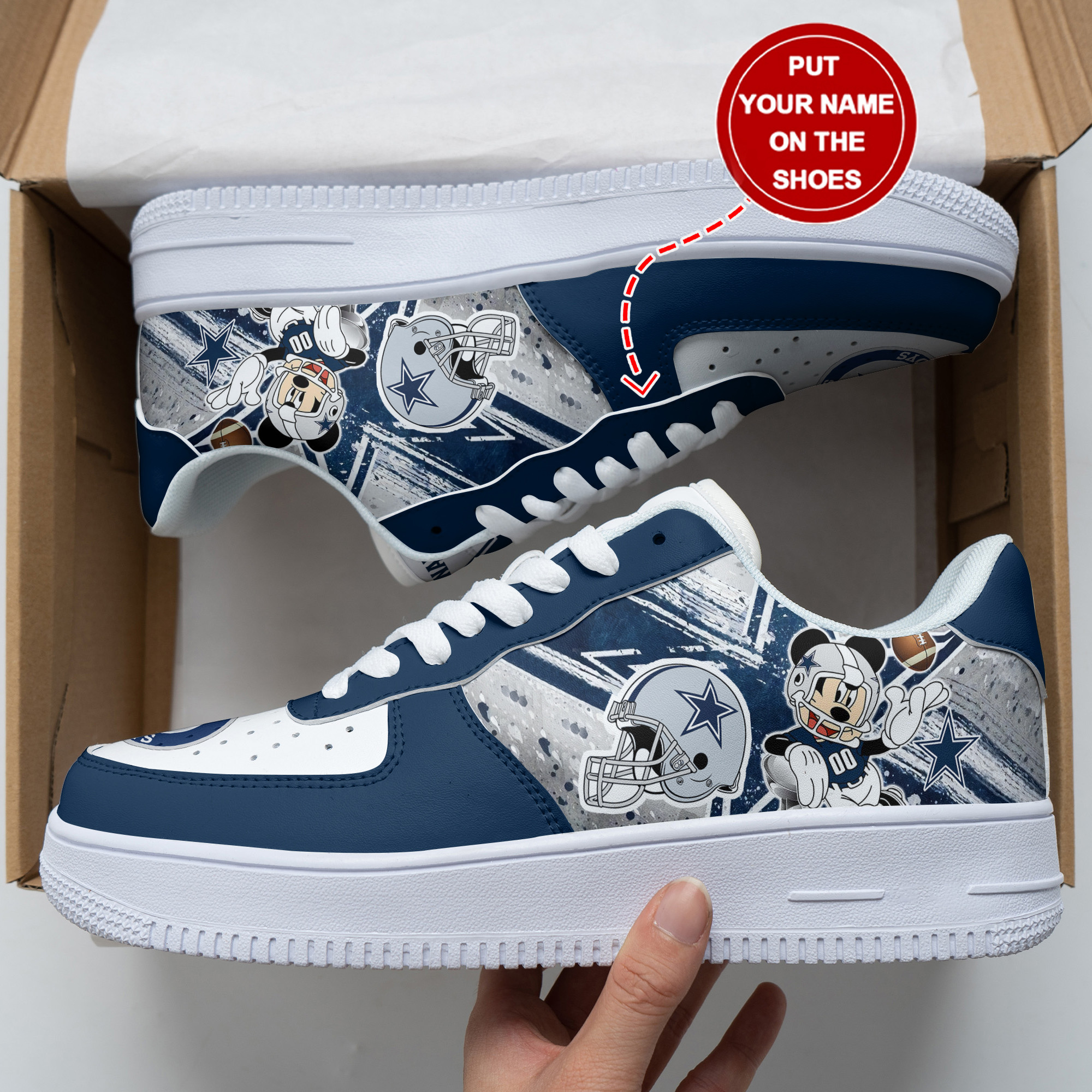 Dallas Cowboys Personalized Air Force 1 Shoes Bg157 For Men Women