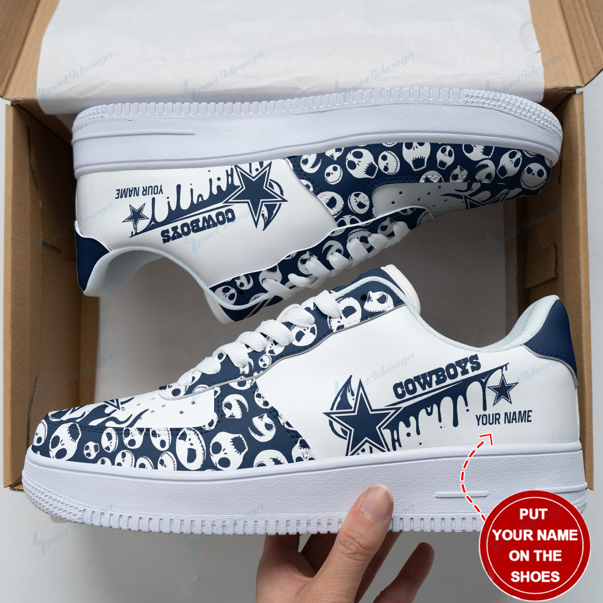 Dallas Cowboys Personalized Air Force 1 Shoes Bg112 For Men Women