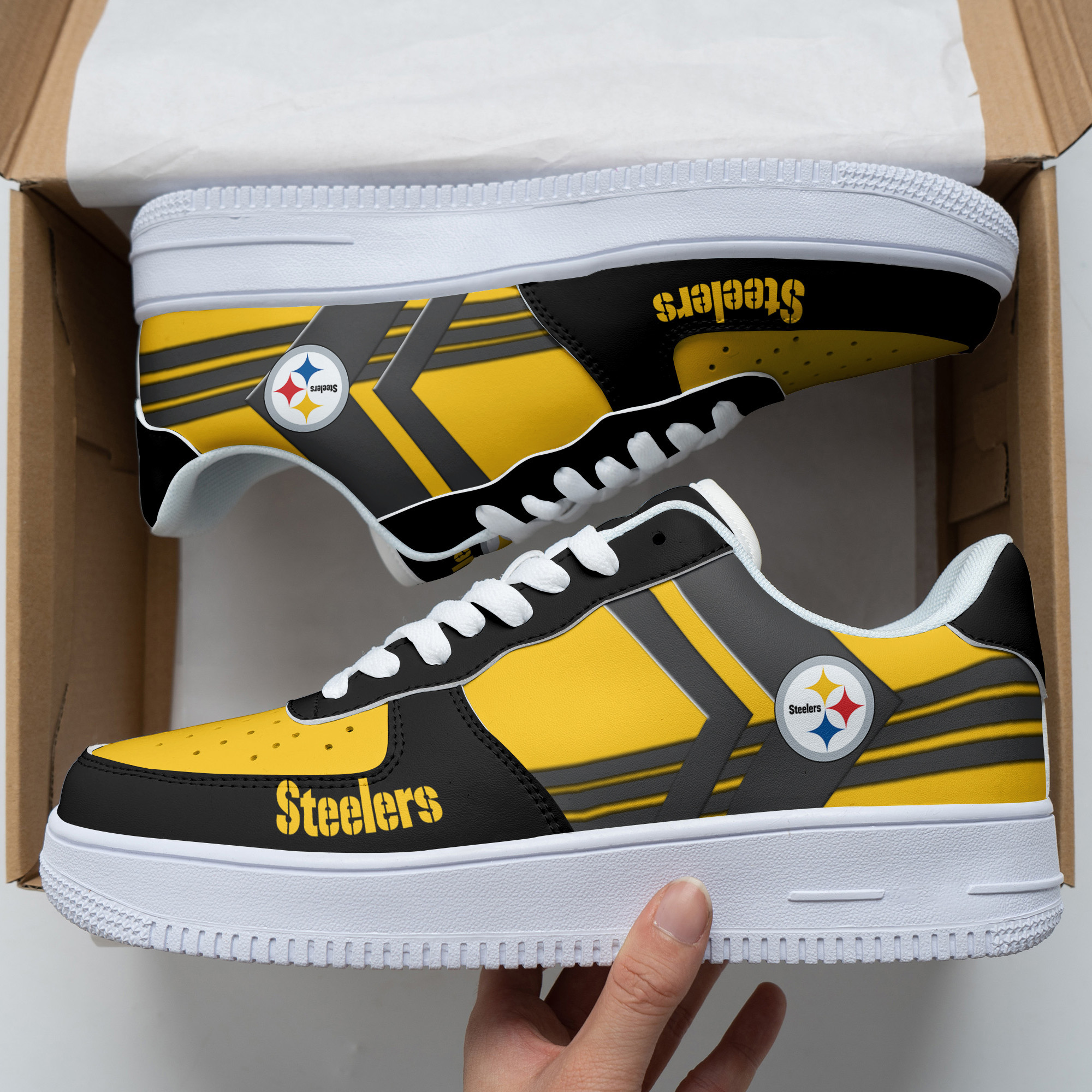 Pittsburgh Steelers Air Force 1 Shoes 353 For Men Women