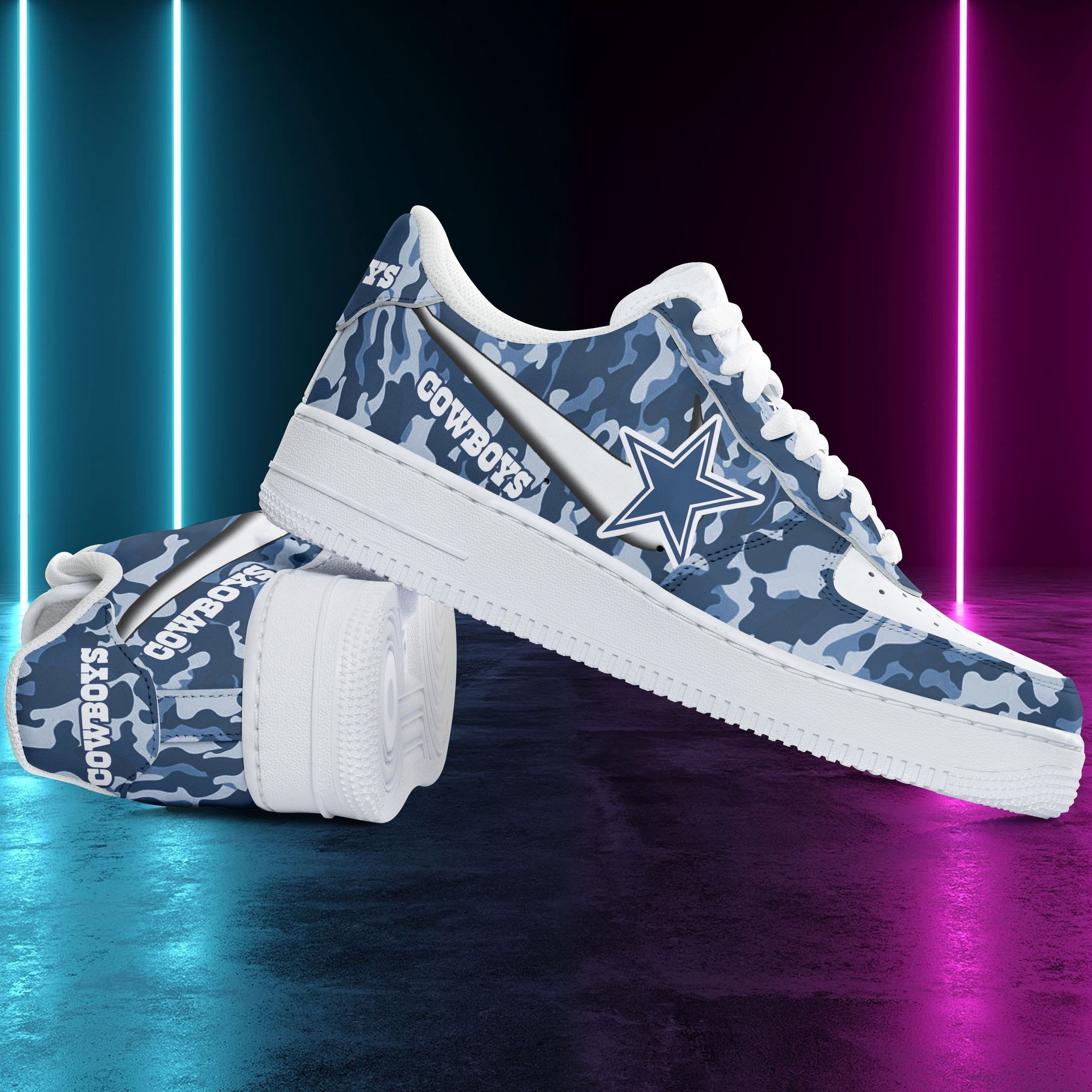 Dallas Cowboys Air Force 1 Shoes 135 For Men Women