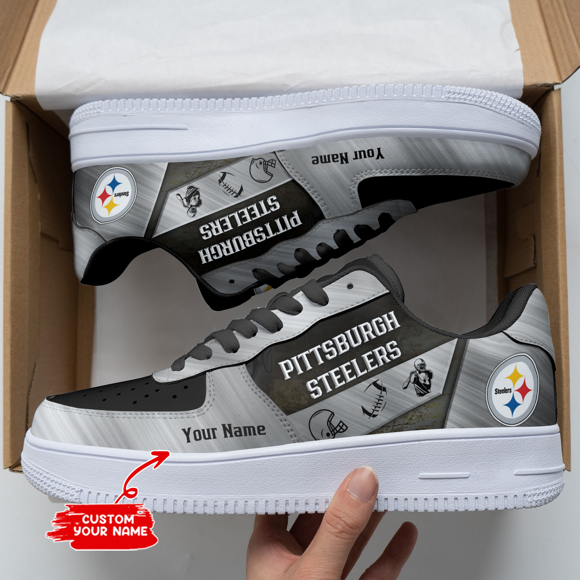 Pittsburgh Steelers Personalized Air Force 1 Shoes Bg271 For Men Women