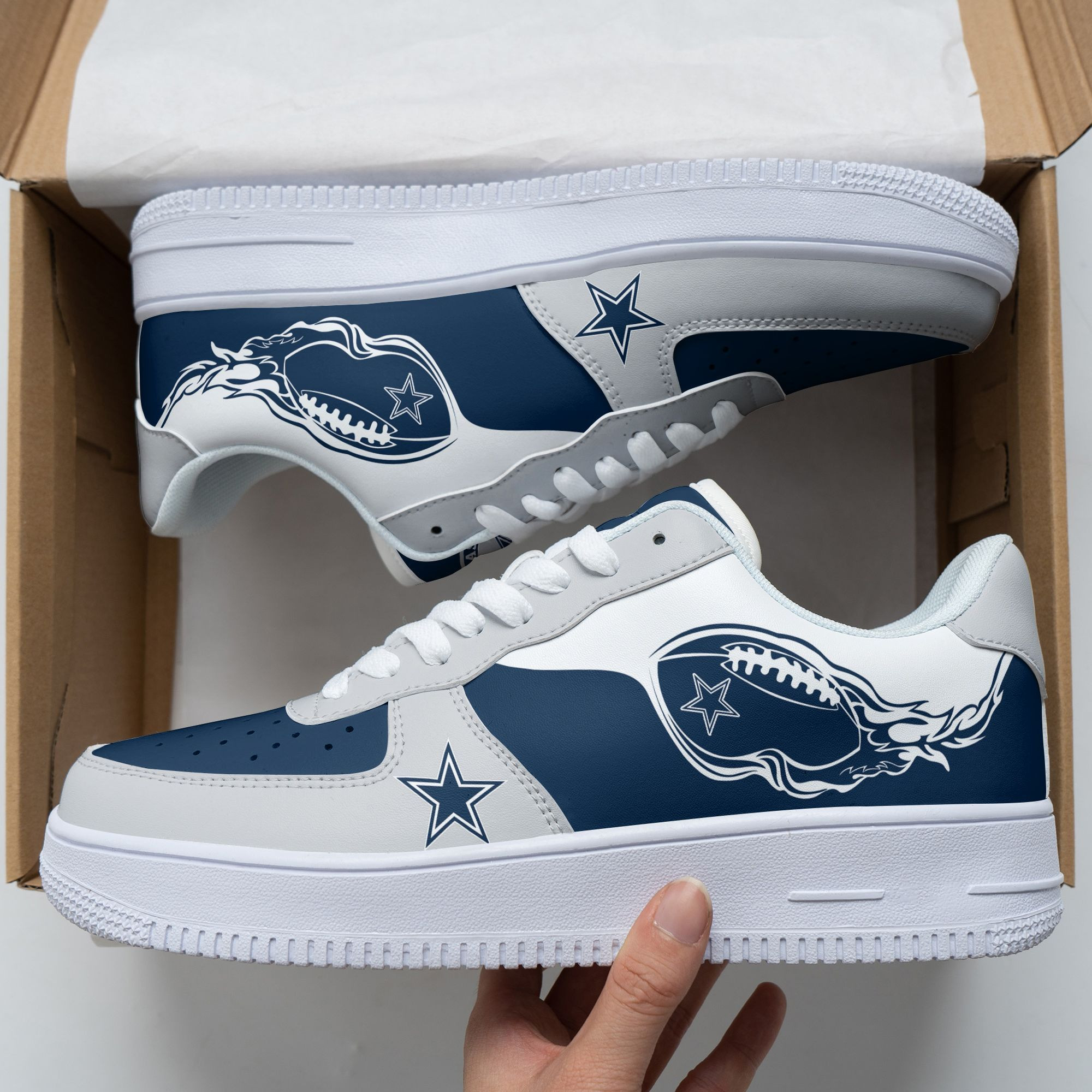 Dallas Cowboys Air Force 1 Shoes 174 For Men Women