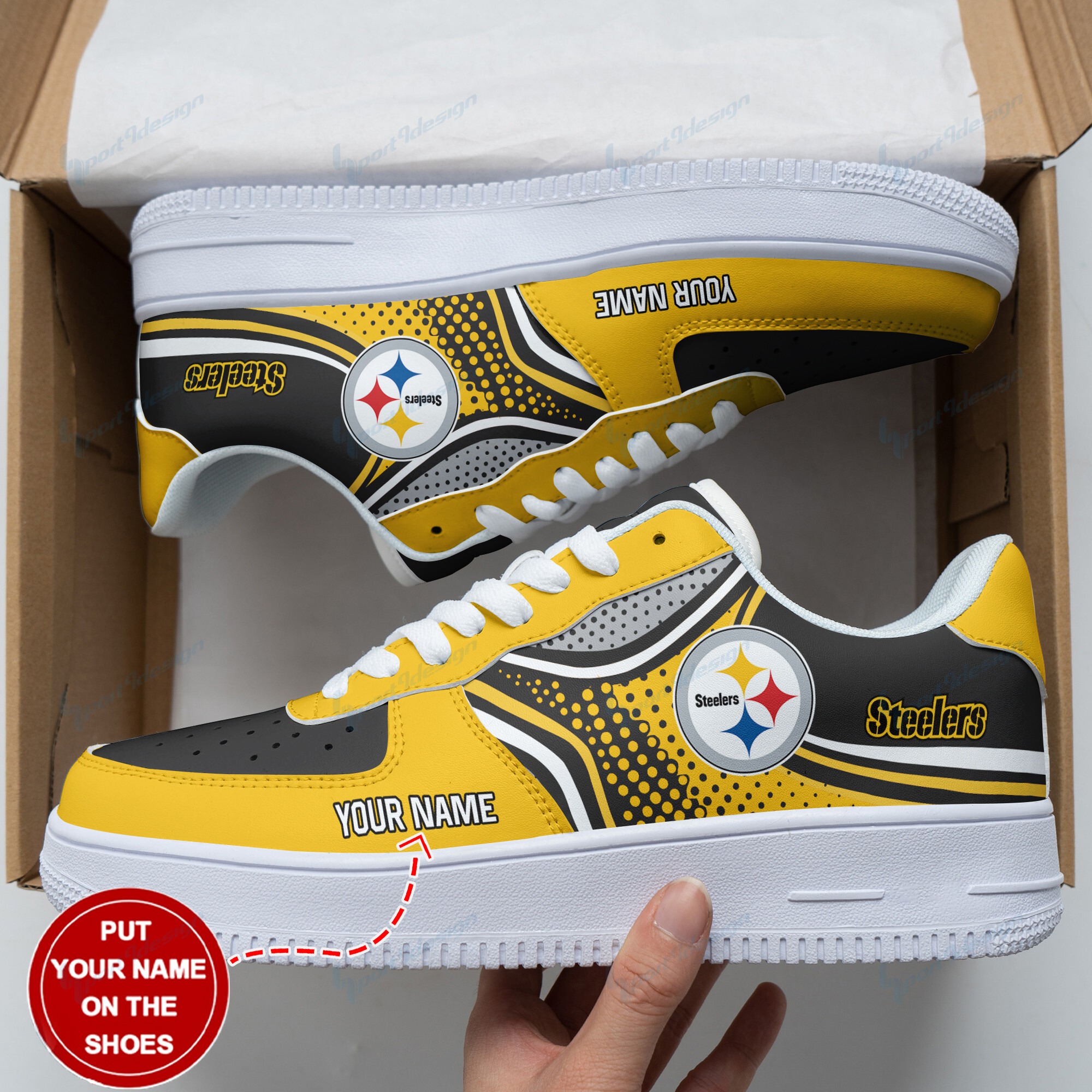 Pittsburgh Steelers Personalized Air Force 1 Shoes Bg97 For Men Women