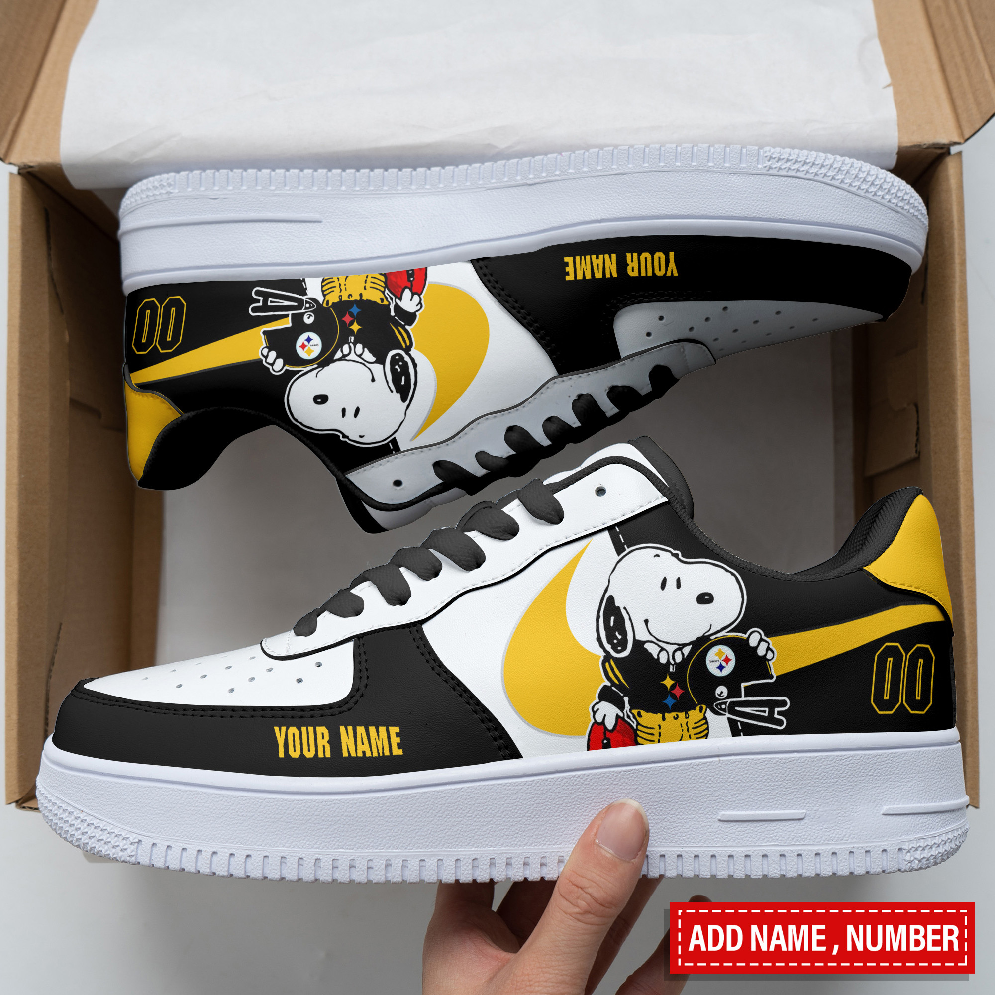 Pittsburgh Steelers Personalized Air Force 1 Shoes Bg327 For Men Women