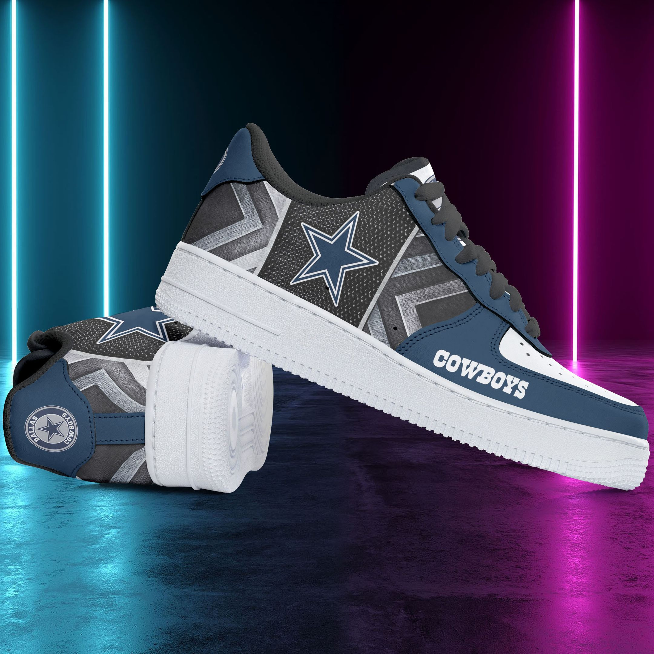 Dallas Cowboys Air Force 1 Shoes 134 For Men Women
