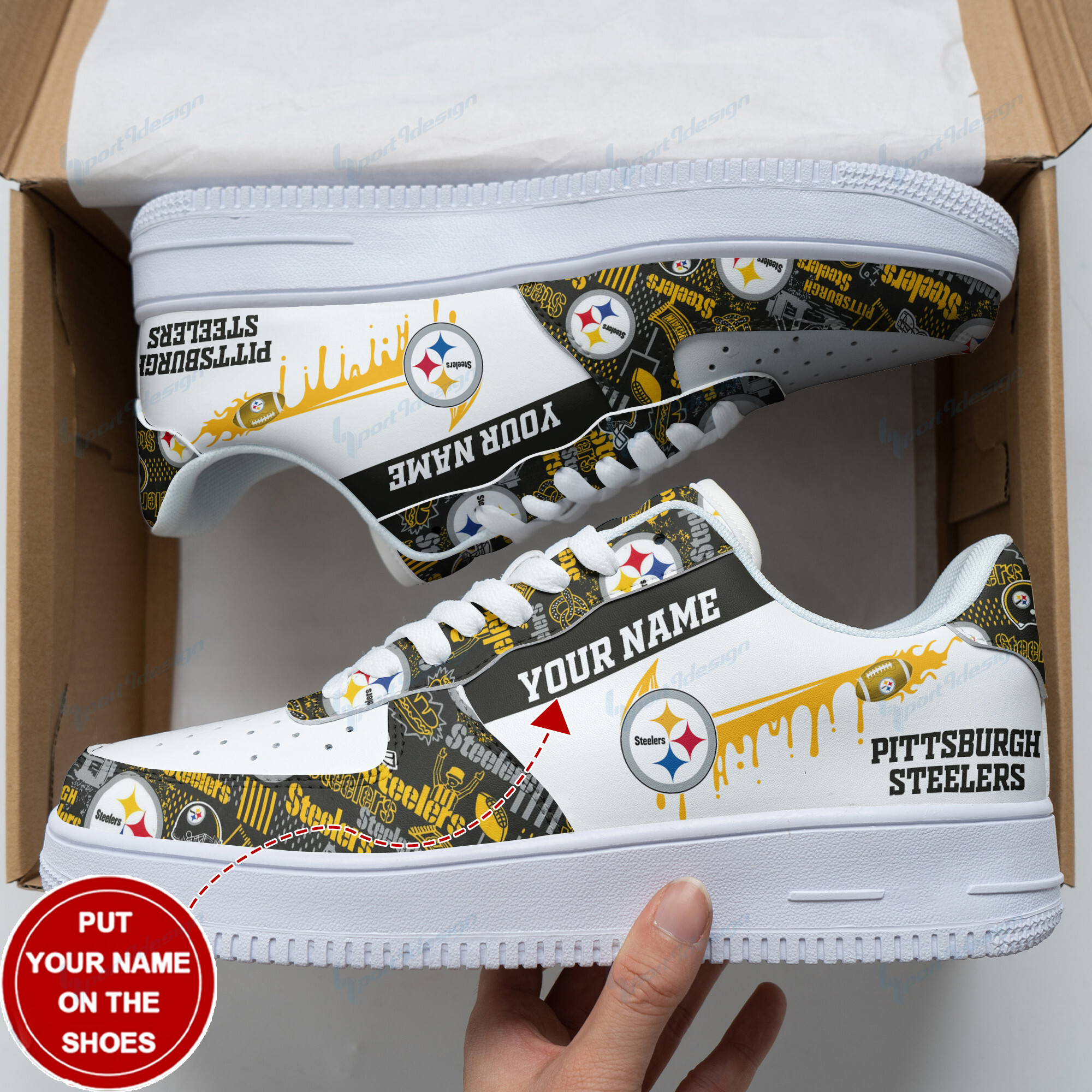Pittsburgh Steelers Personalized Air Force 1 Shoes Bg124 For Men Women