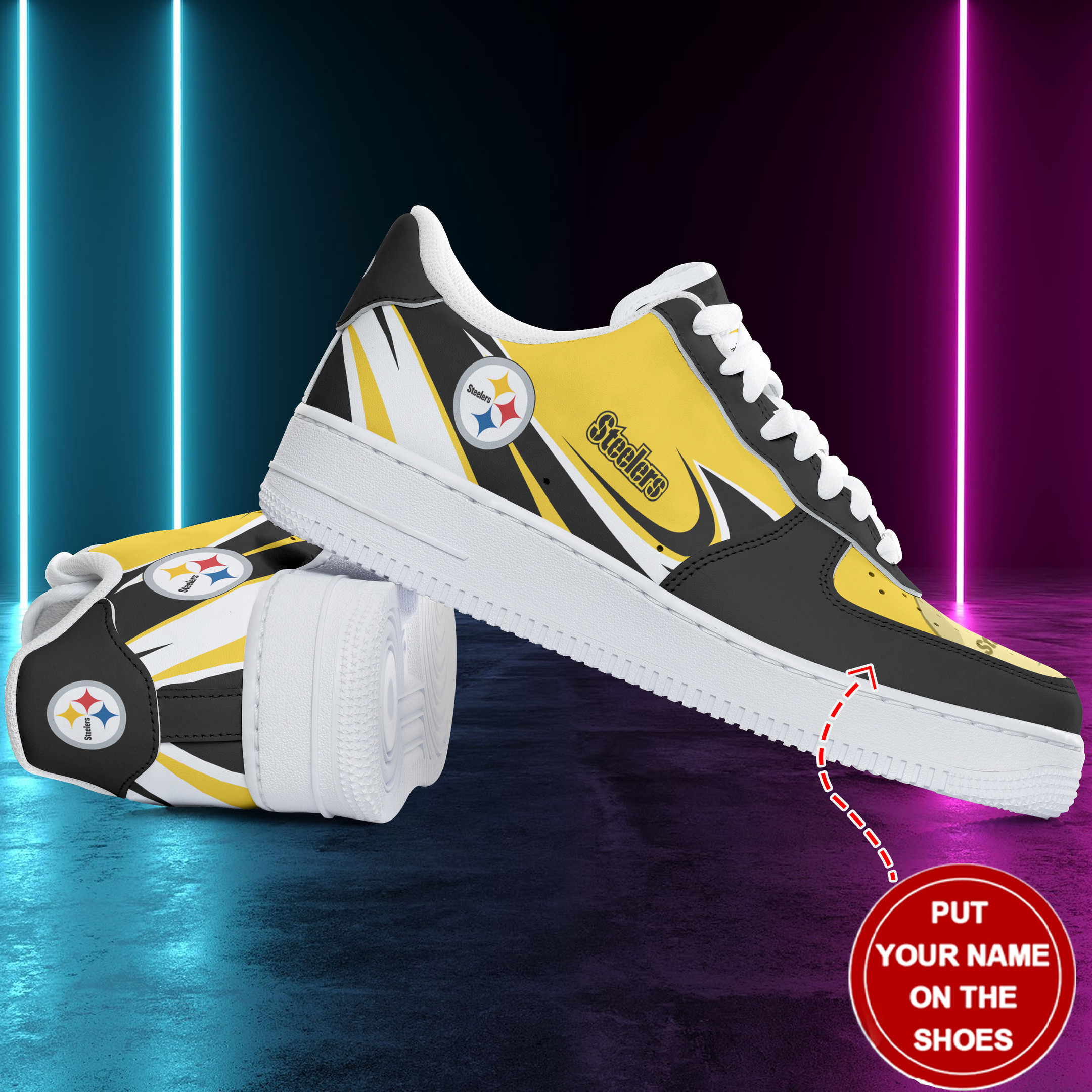 Pittsburgh Steelers Personalized Air Force 1 Shoes 352 For Men Women