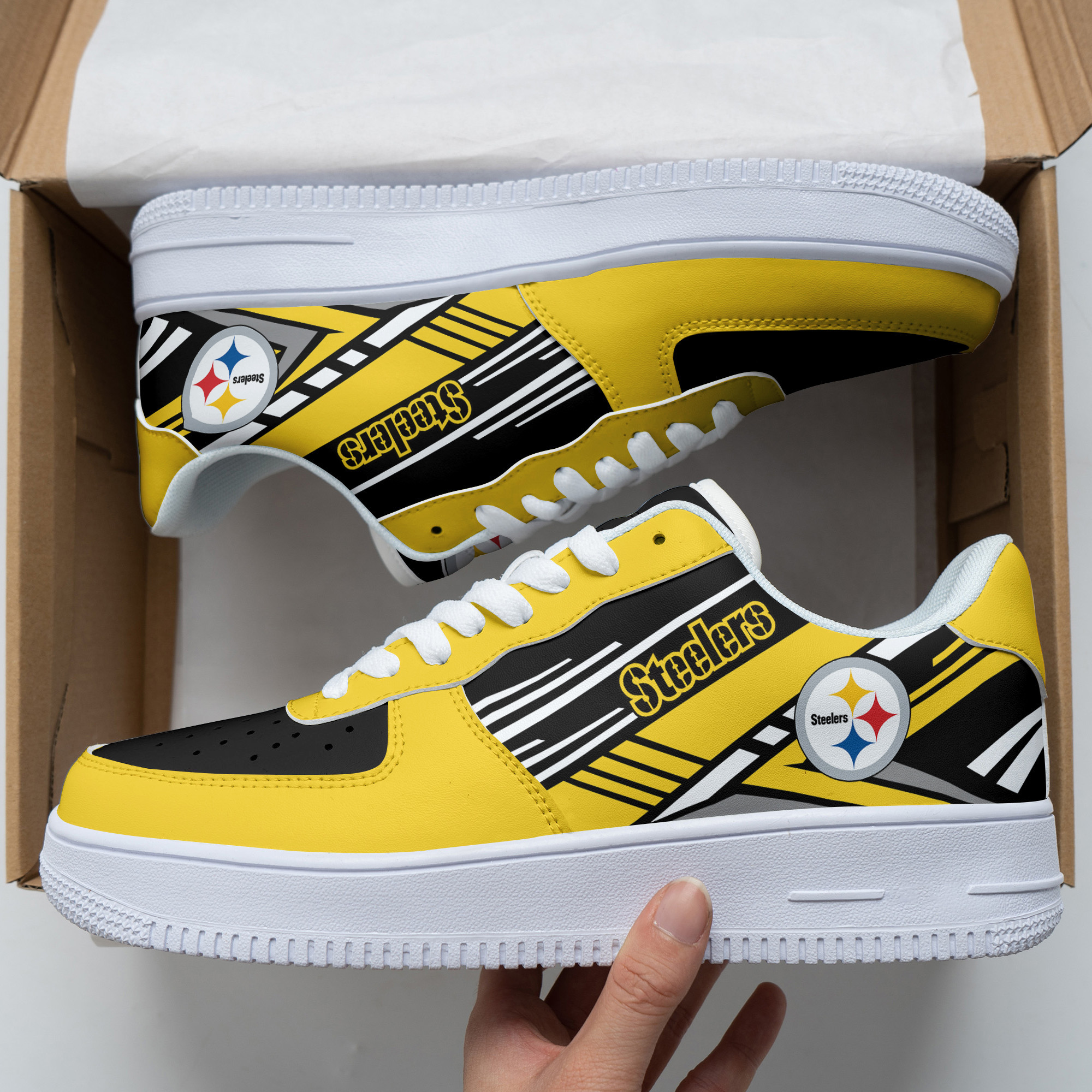 Pittsburgh Steelers Air Force 1 Shoes 299 For Men Women
