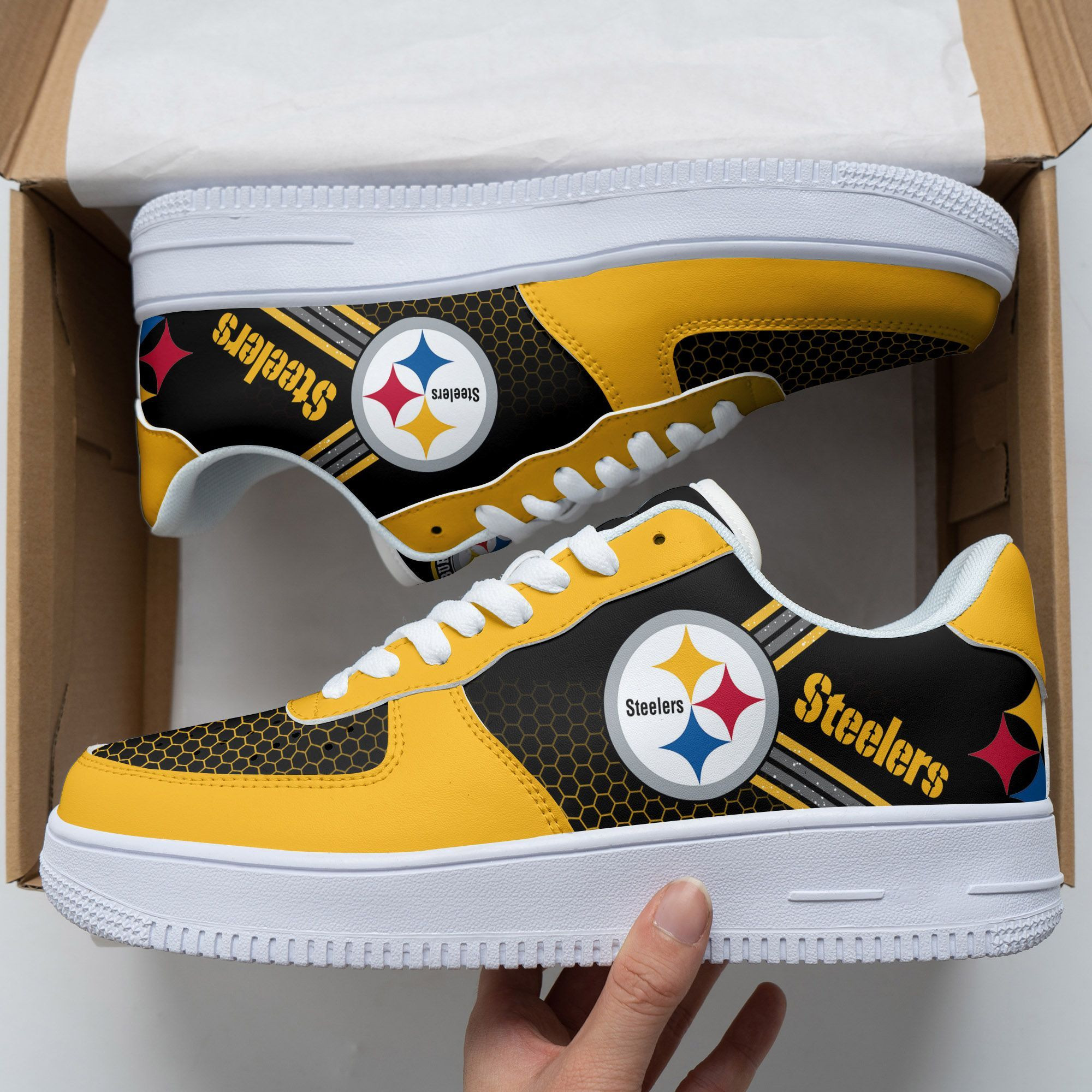 Pittsburgh Steelers Air Force 1 Shoes 159 For Men Women