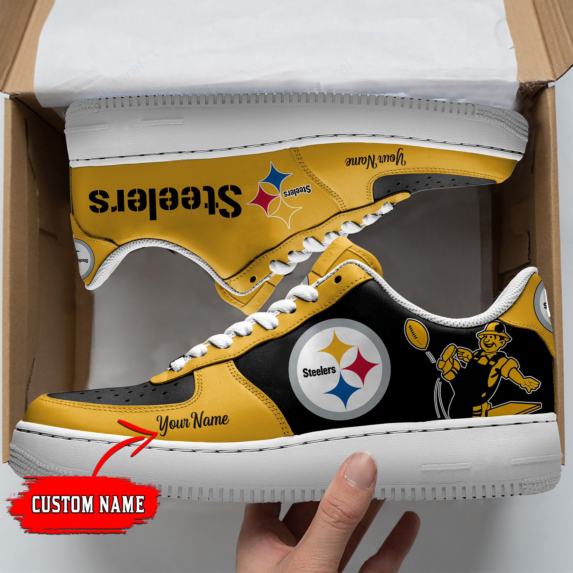 Pittsburgh Steelers Personalized Air Force 1 Shoes Bg31 For Men Women