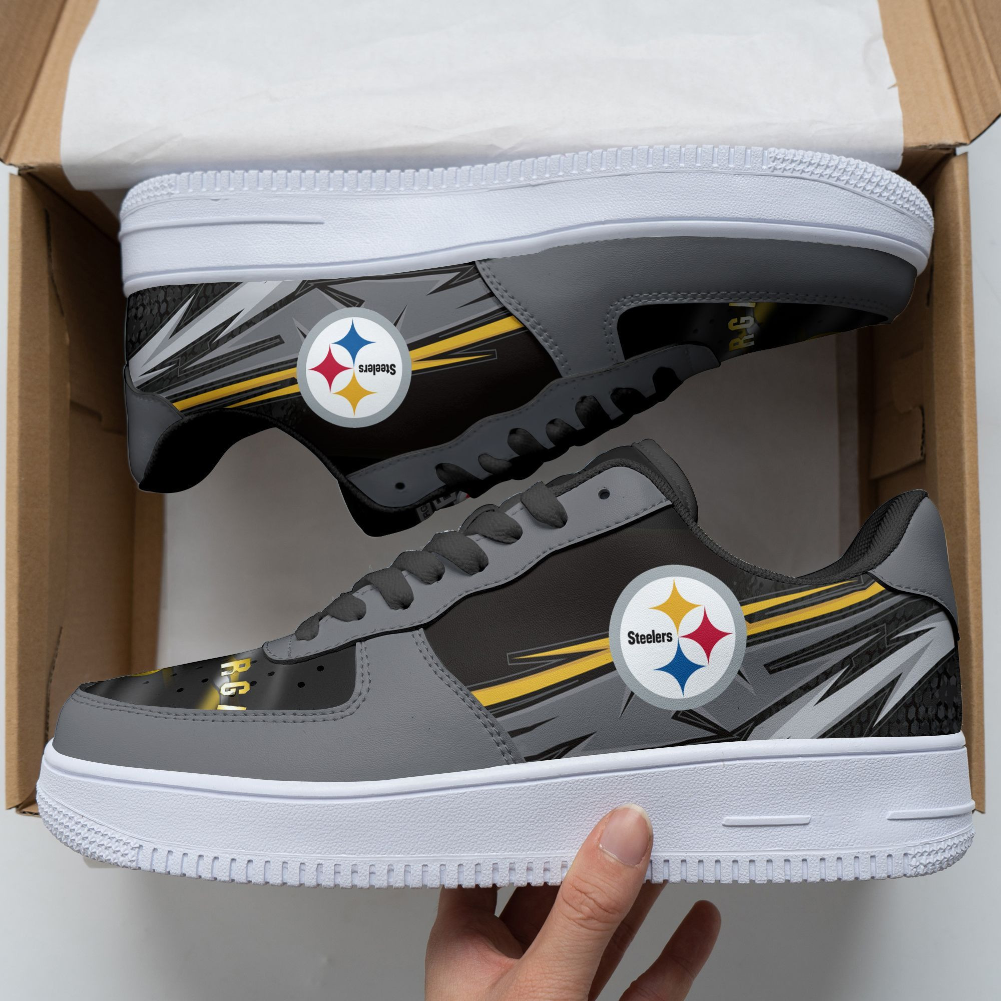 Pittsburgh Steelers Air Force 1 Shoes 163 For Men Women