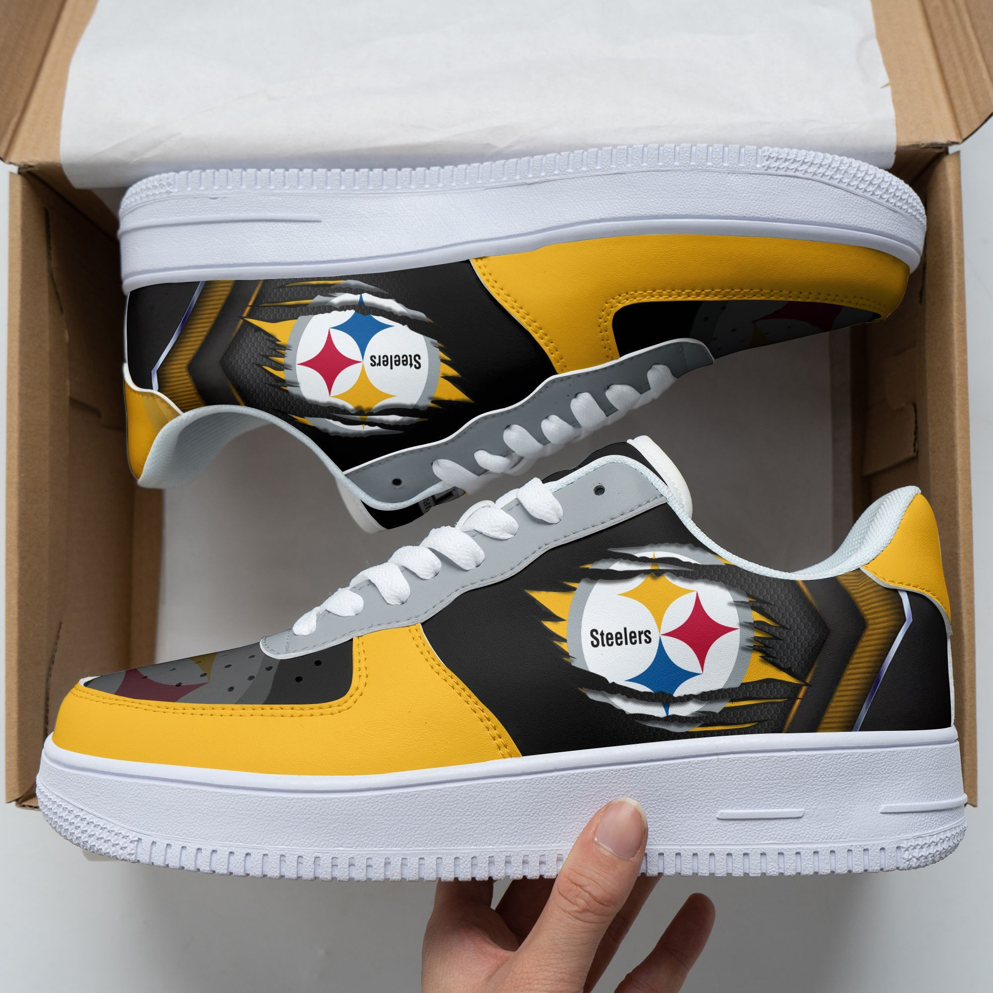 Pittsburgh Steelers Air Force 1 Shoes 232 For Men Women