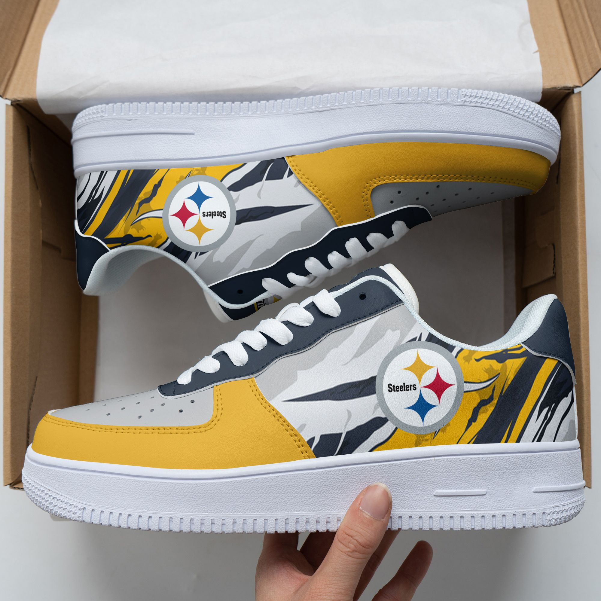 Pittsburgh Steelers Air Force 1 Shoes 265 For Men Women