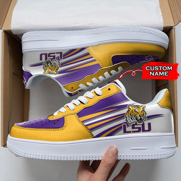 Ncaa Lsu Tigers Custom Name Air Force 1 1000107 For Men Women