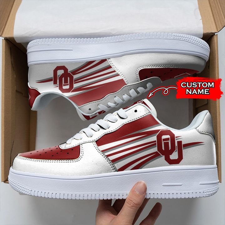 Ncaa Oklahoma Sooners Custom Name Air Force 1 1000110 For Men Women