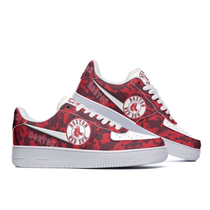 Boston Red Sox Mlb Air Force 1 Sneaker Shoes For Men Women