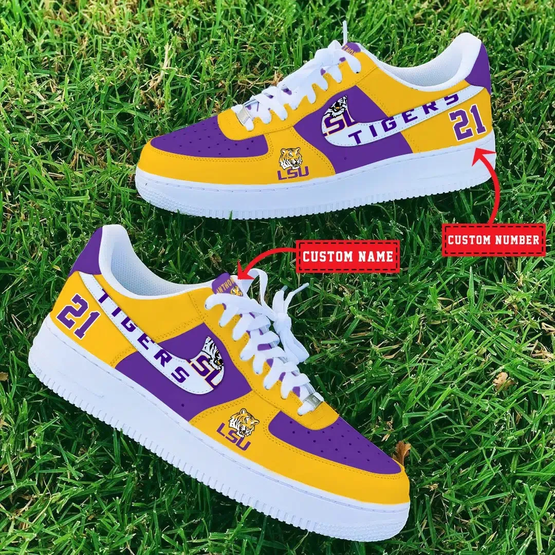 Lsu Tigers Ncaa Sport Team Air Force 1 Sneakers Shoes For Men And Women 471Wn-3804 For Men Women