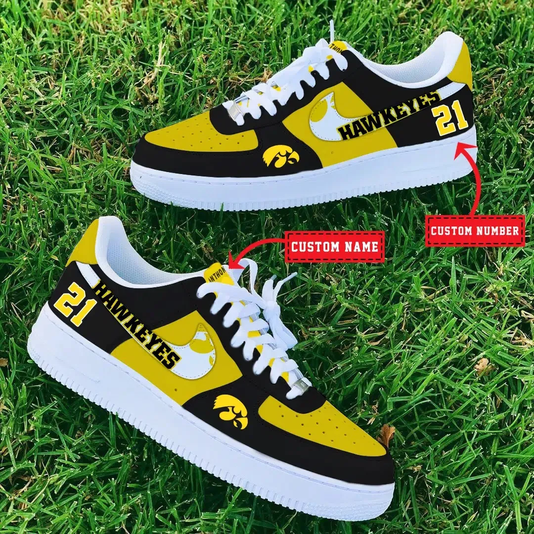 Iowa Hawkeyes Ncaa Sport Team Air Force 1 Sneakers Shoes For Men And Women 731Ly-7225 For Men Women