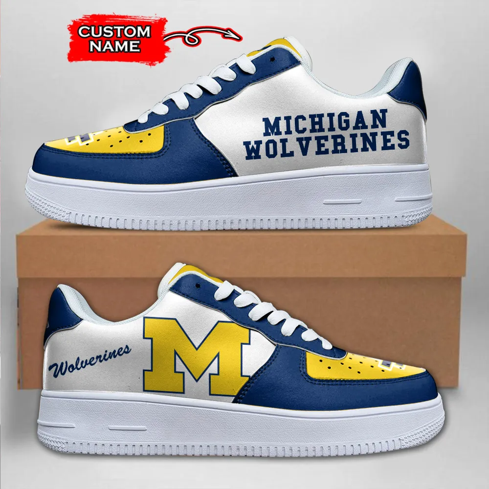 Michigan Wolverines Ncaa Sport Team Air Force 1 Sneakers Shoes For Men And Women 896Xl-4867 For Men Women