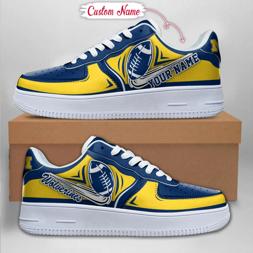Michigan Wolverines Ncaa Sport Team Air Force 1 Sneakers Shoes For Men And Women 573Qn-1162 For Men Women