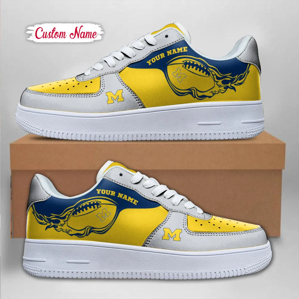 Michigan Wolverines Ncaa Sport Team Air Force 1 Sneakers Shoes For Men And Women 319Xg-4838 For Men Women