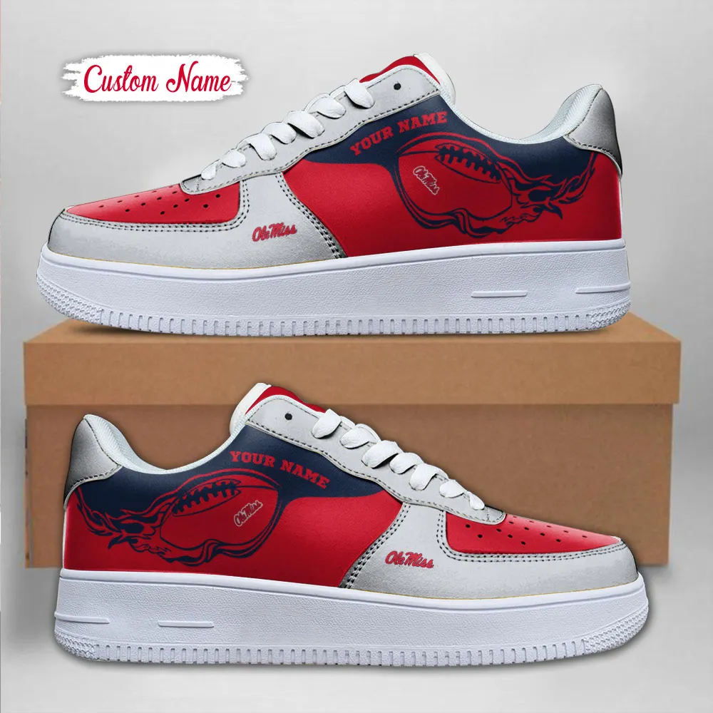 Ole Miss Rebels Ncaa Sport Team Air Force 1 Sneakers Shoes For Men And Women 355Le-6565 For Men Women