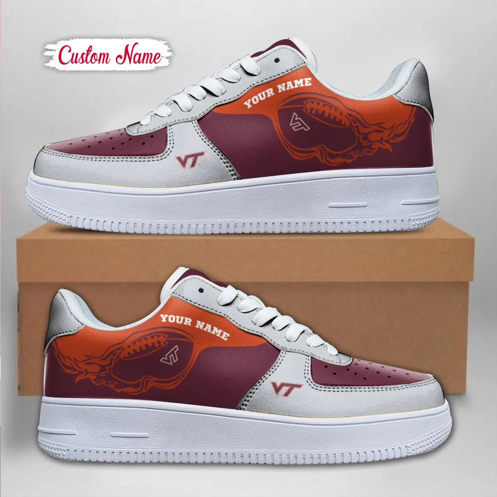 Virginia Tech Hokies Ncaa Sport Team Air Force 1 Sneakers Shoes For Men And Women 630Yz-5987 For Men Women