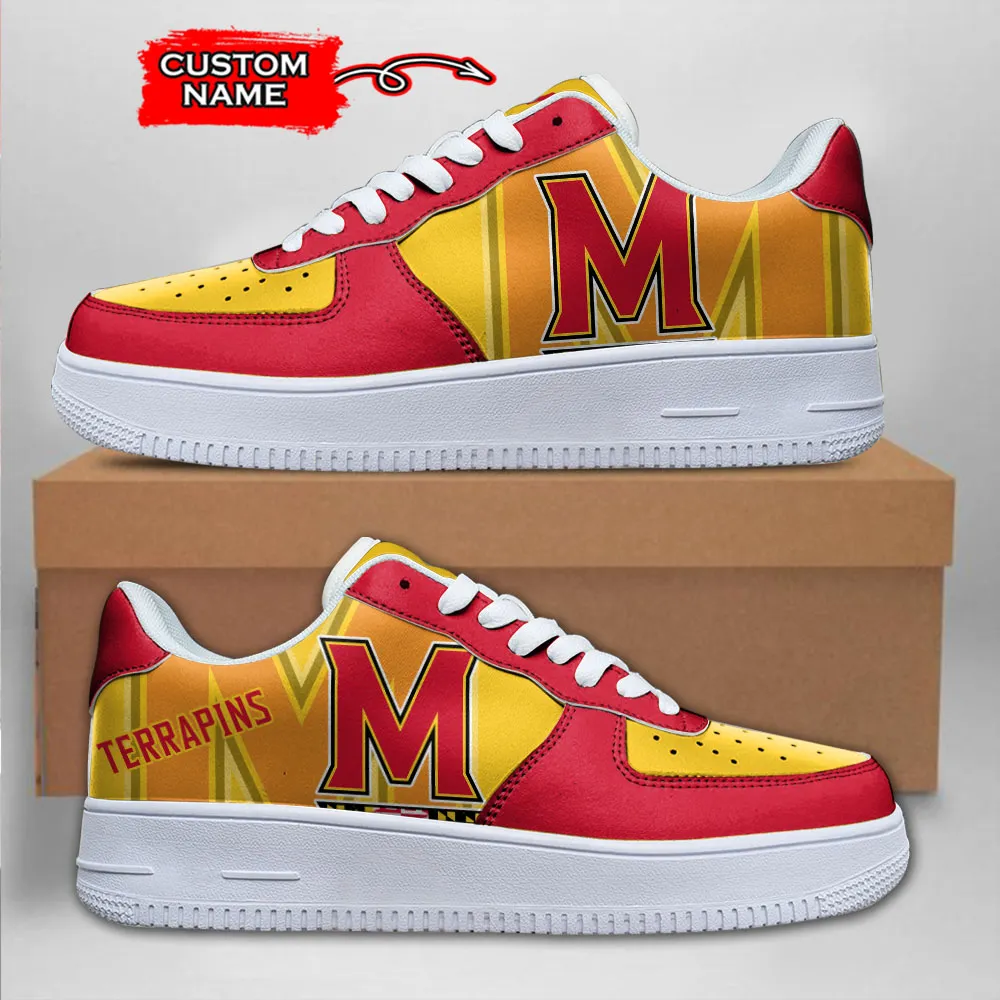 Maryland Terrapins Ncaa Sport Team Air Force 1 Sneakers Shoes For Men And Women 487Lm-2730 For Men Women