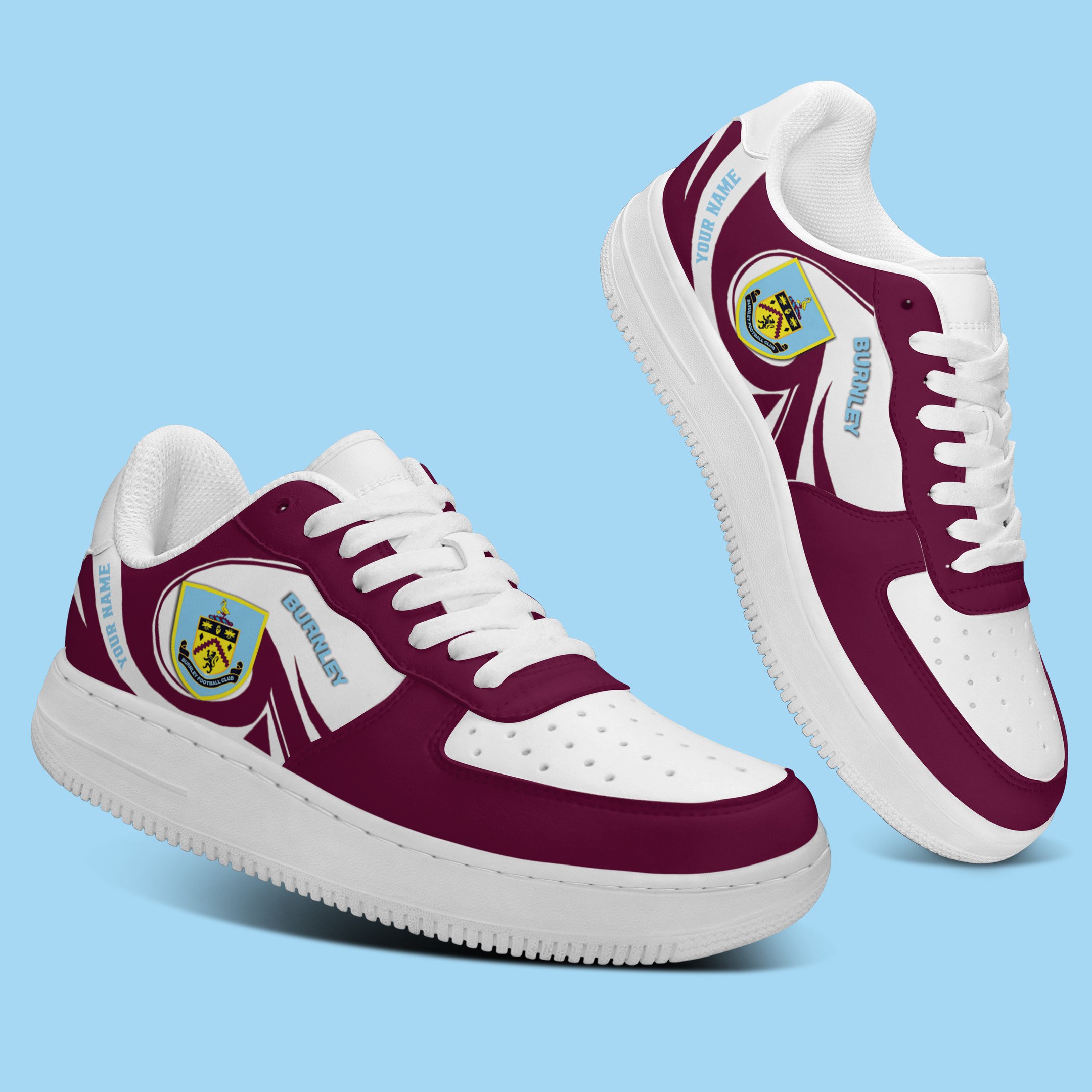 Burnley Epl Personalized Airforce1 Sport Sneakers For Fan For Men Women