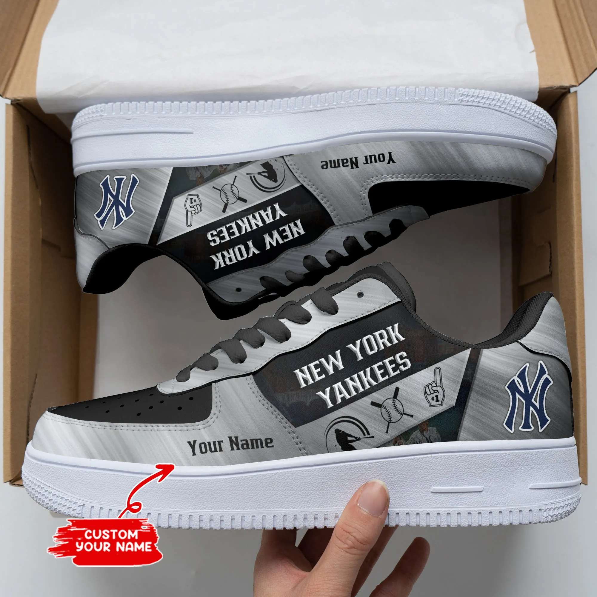 New York Yankees Mlb Sport Team Air Force 1 Sneakers Shoes For Men And Women 326Fx-1358 For Men Women