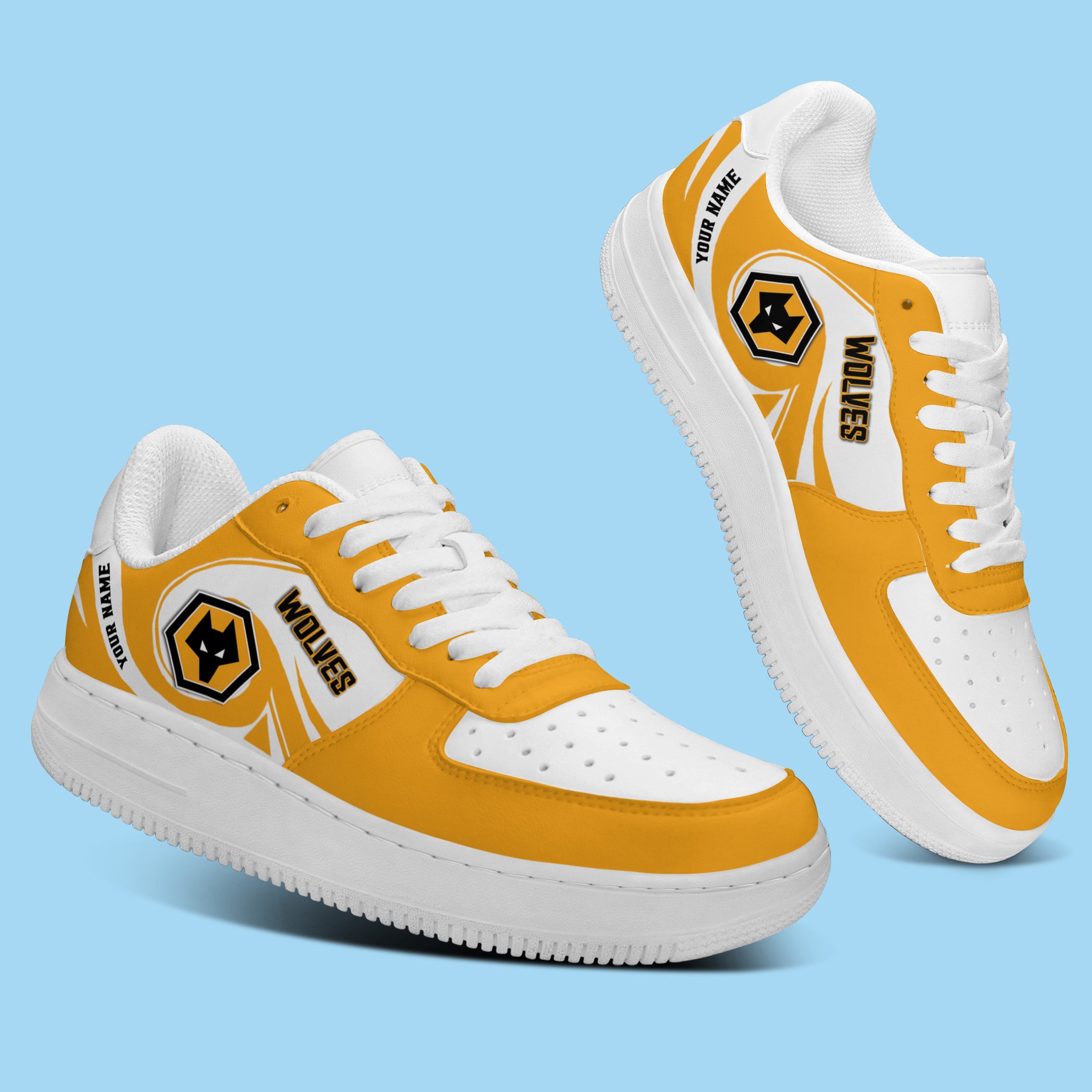 Wolverhampton Wanderers Epl Personalized Airforce1 Sport Sneakers For Fan For Men Women