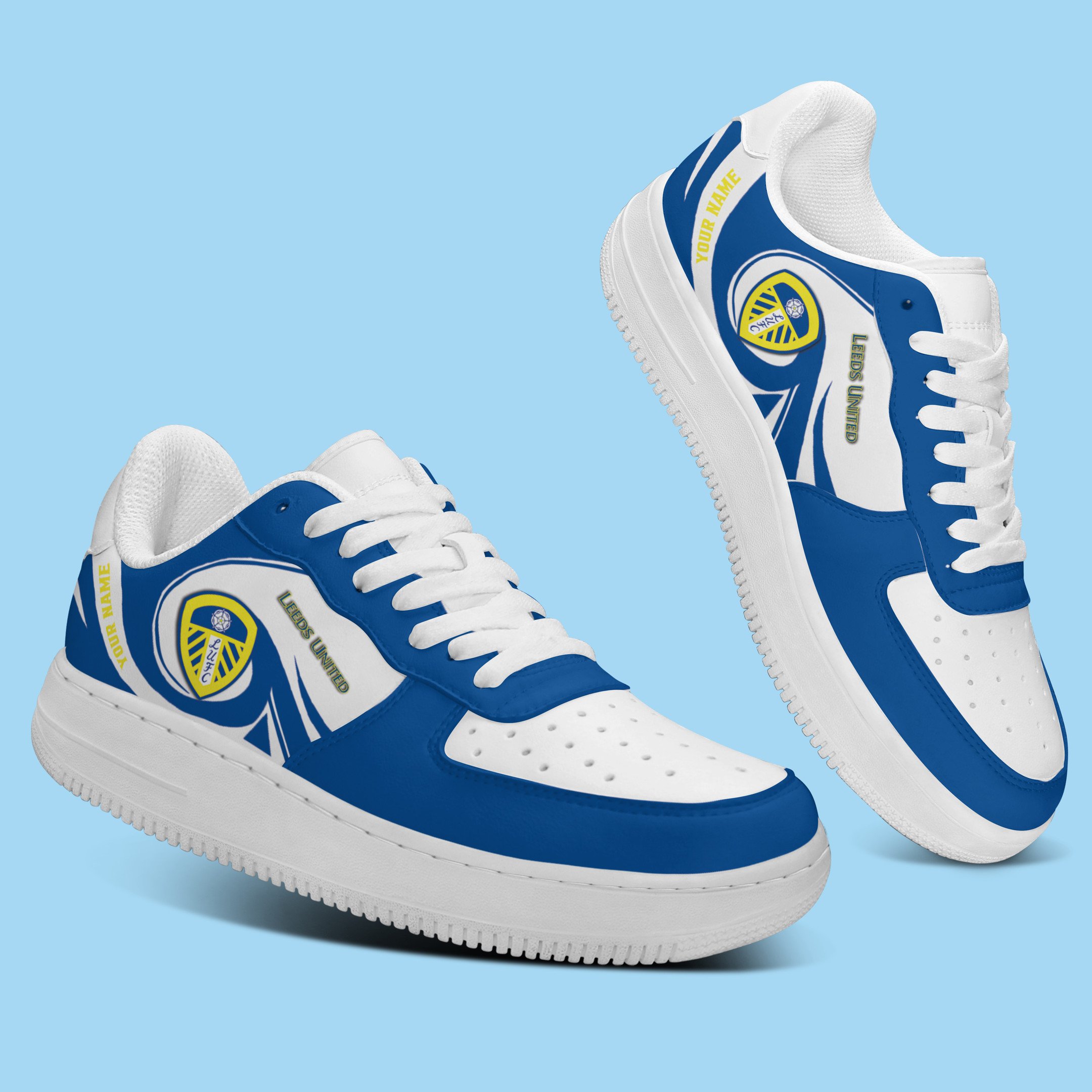 Leeds United Epl Personalized Airforce1 Sport Sneakers For Fan For Men Women