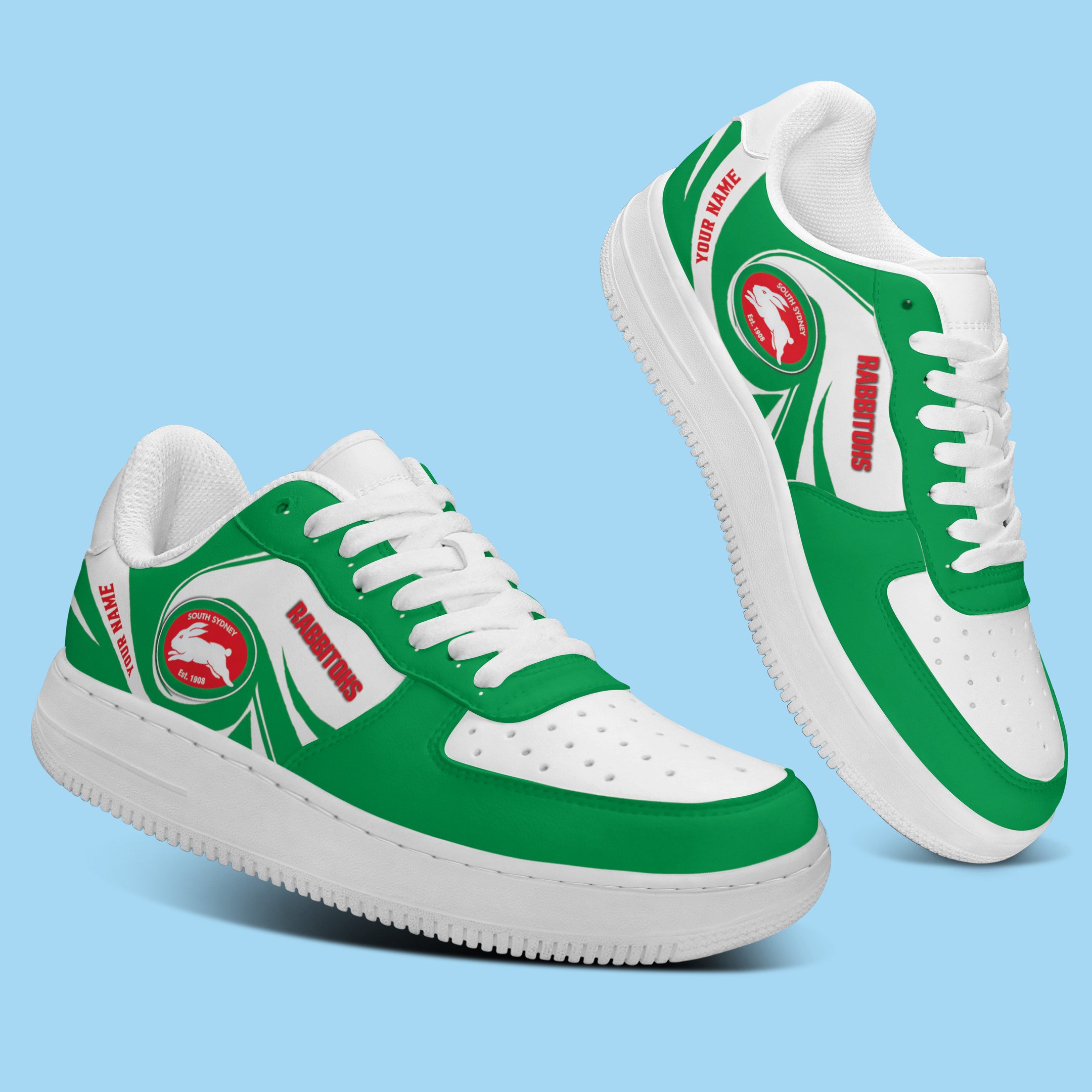 South Sydney Rabbitohs Nrl Personalized Airforce 1 Sport Sneakers For Fan For Men Women