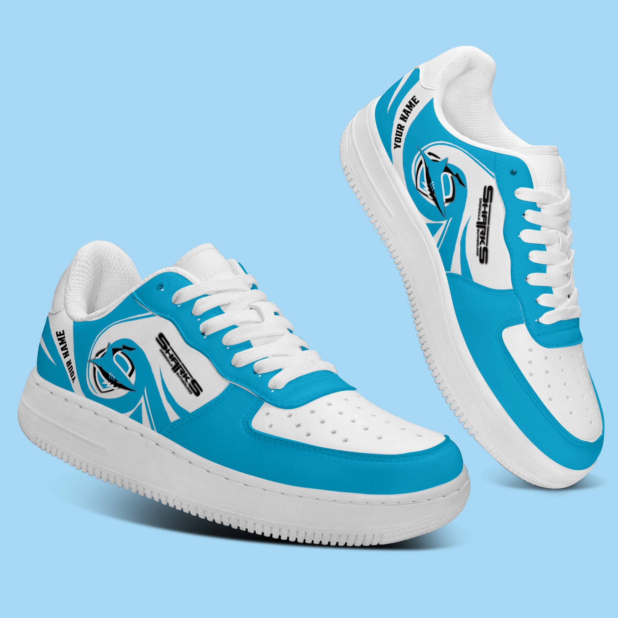 Cronulla-Sutherland Sharks Nrl Personalized Airforce 1 Sport Sneakers For Fan For Men Women