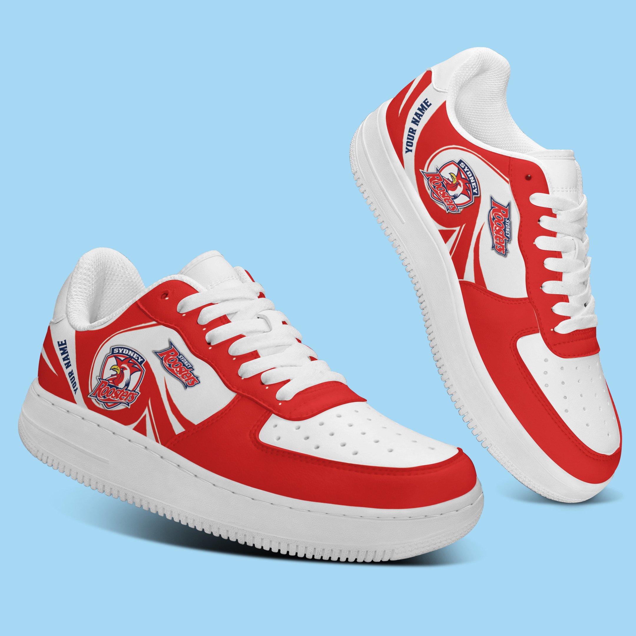 Sydney Roosters Nrl Personalized Airforce 1 Sport Sneakers For Fan For Men Women