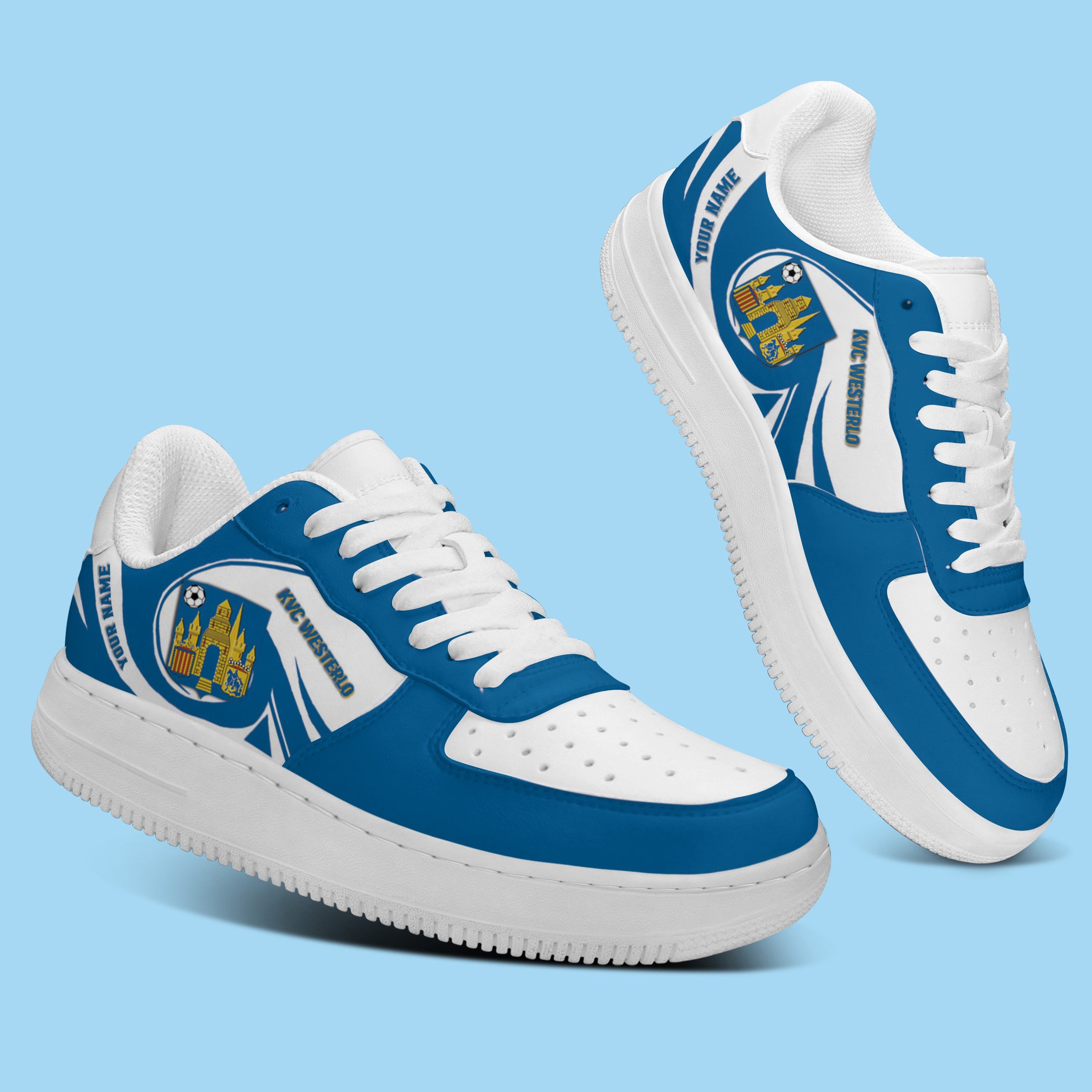 Kvc Westerlo Jpl Personalized Airforce1 Sport Sneakers For Fan For Men Women