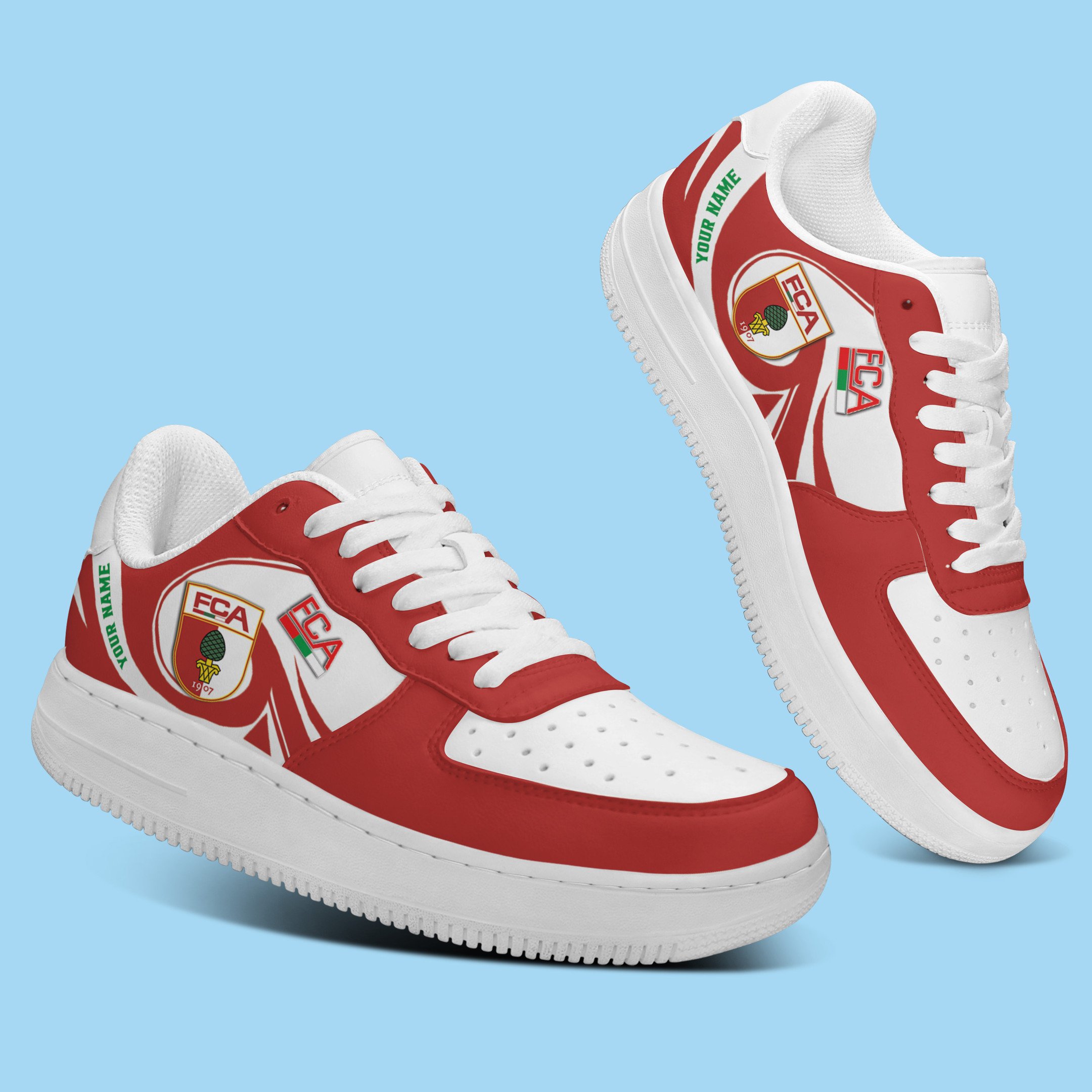 Fc Augsburg Bdlg Personalized Airforce 1 Sneakers For Fan For Men Women