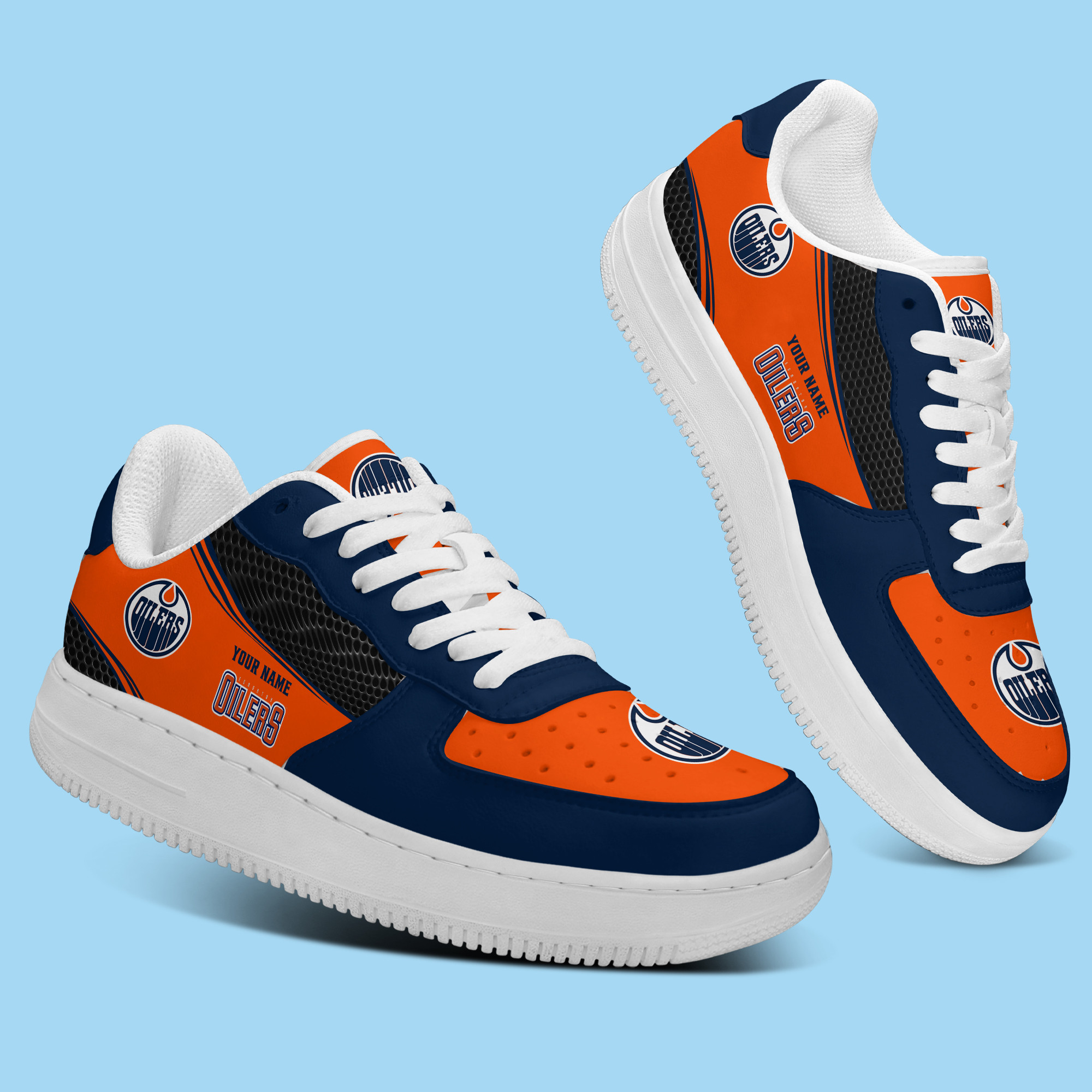 Edmonton Oilers Nhl Personalized New Airforce 1 Sneakers Gift For Fan For Men Women