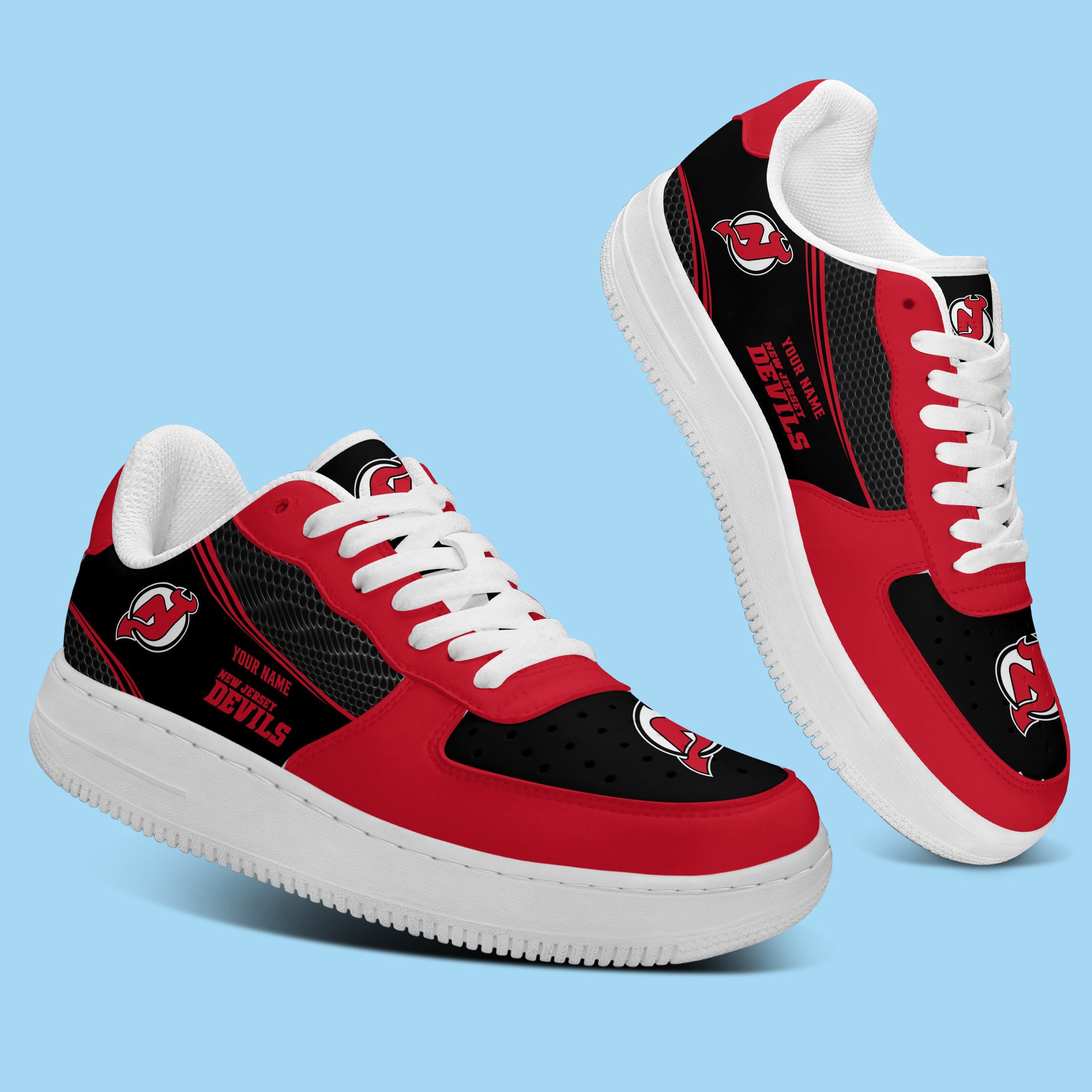 New Jersey Devils Nhl Personalized New Airforce 1 Sneakers Gift For Fan For Men Women
