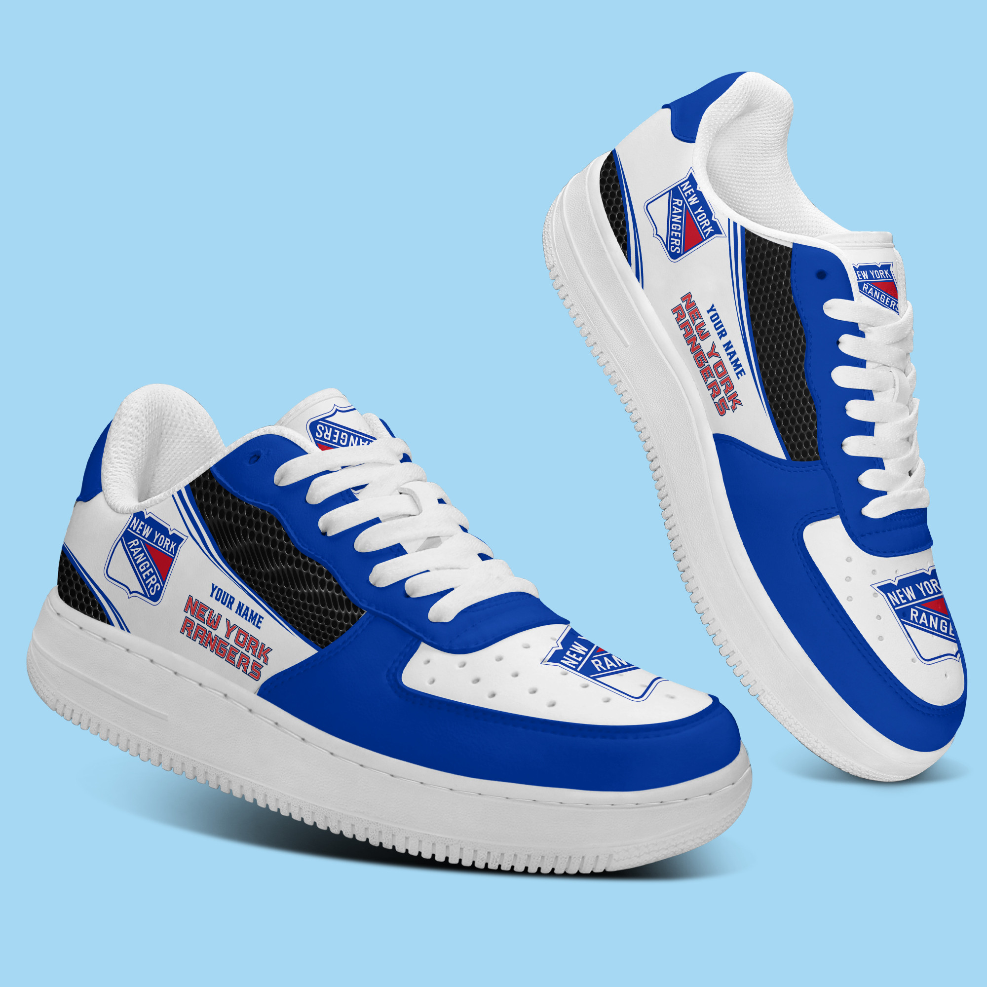 New York Rangers Nhl Personalized New Airforce 1 Sneakers Gift For Fan For Men Women