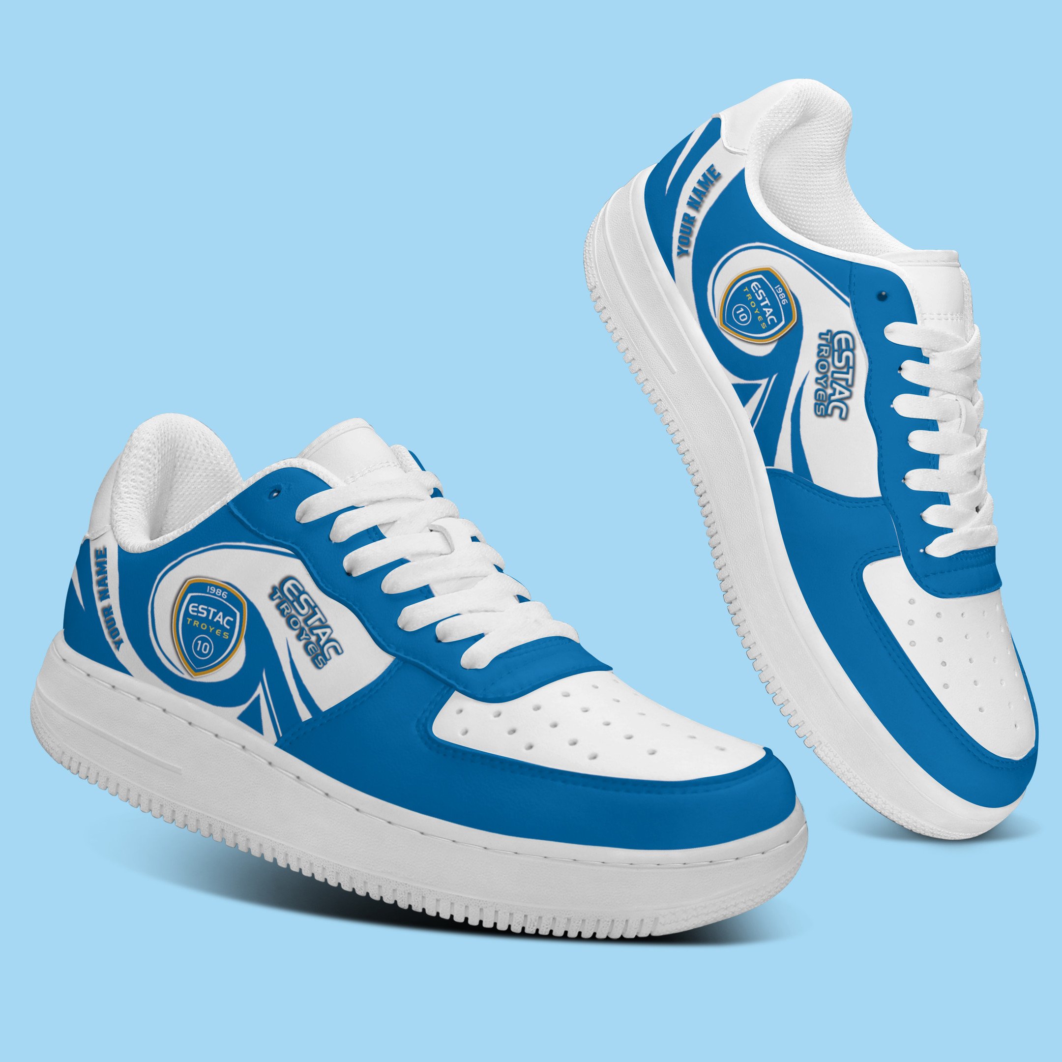 Estac Troyes L1 Personalized Airforce1 Sport Sneakers For Fan For Men Women