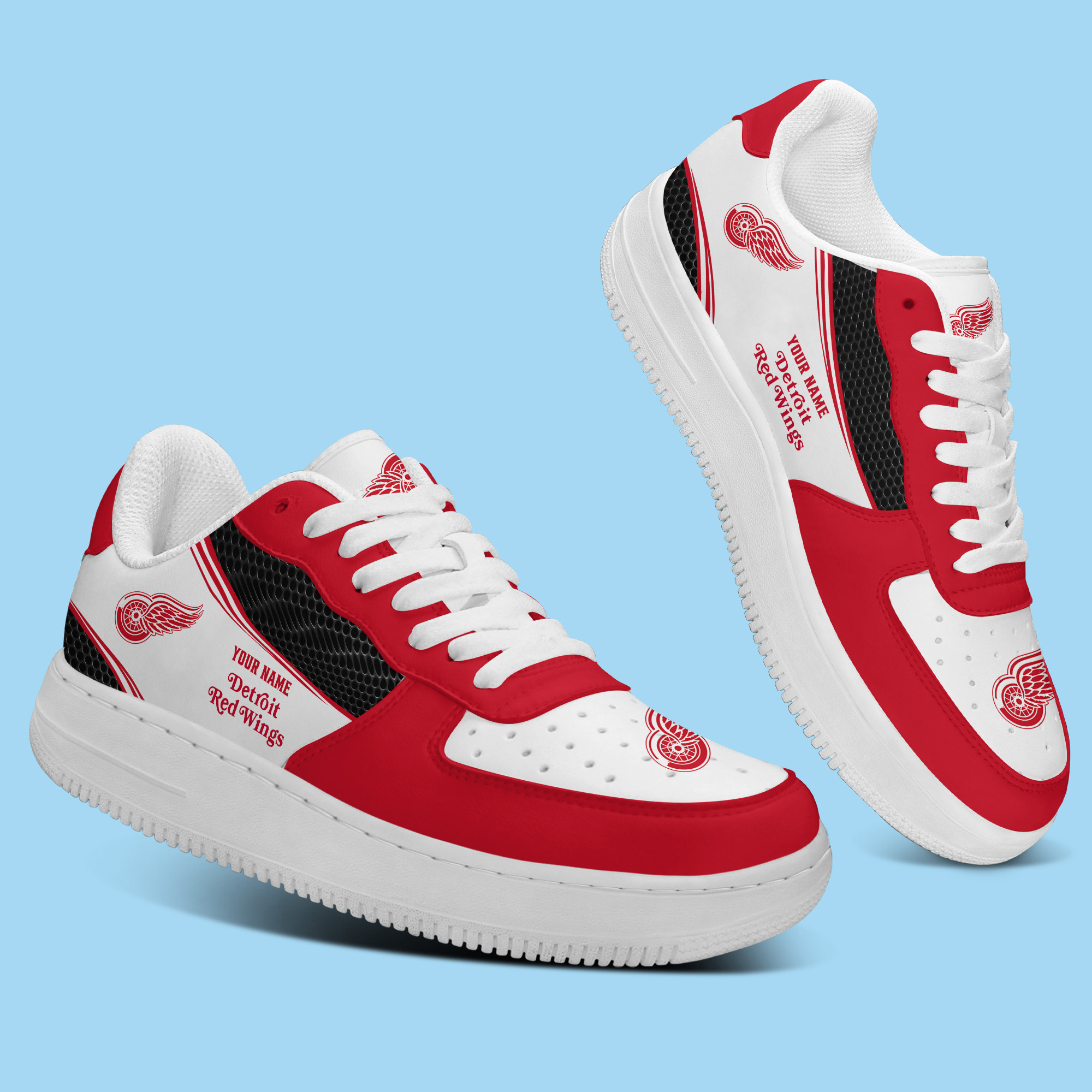 Detroit Red Wings Nhl Personalized New Airforce 1 Sneakers Gift For Fan For Men Women