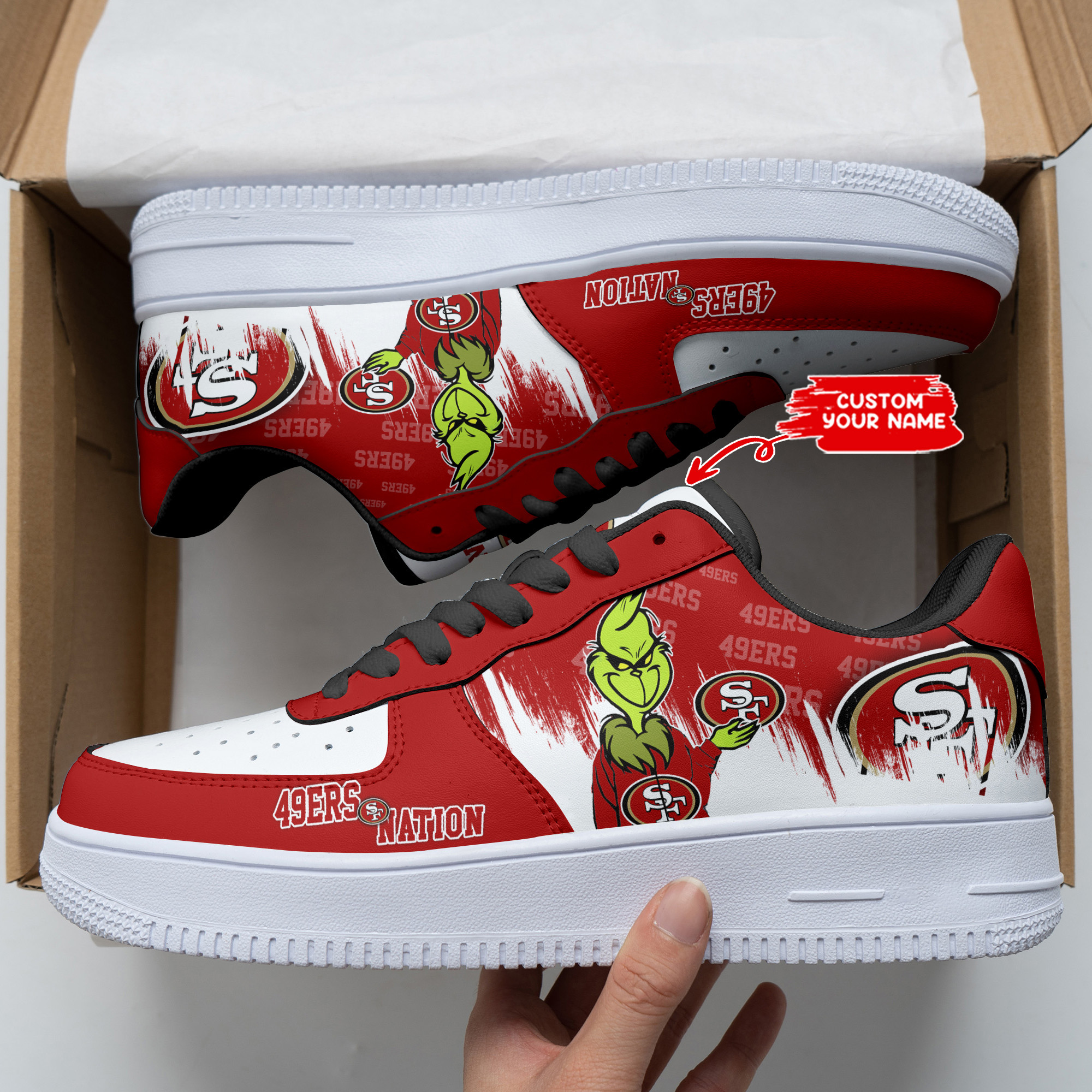 San Francisco 49Ers Nfl Personalized Airforce 1 Shoes For Fan For Men Women