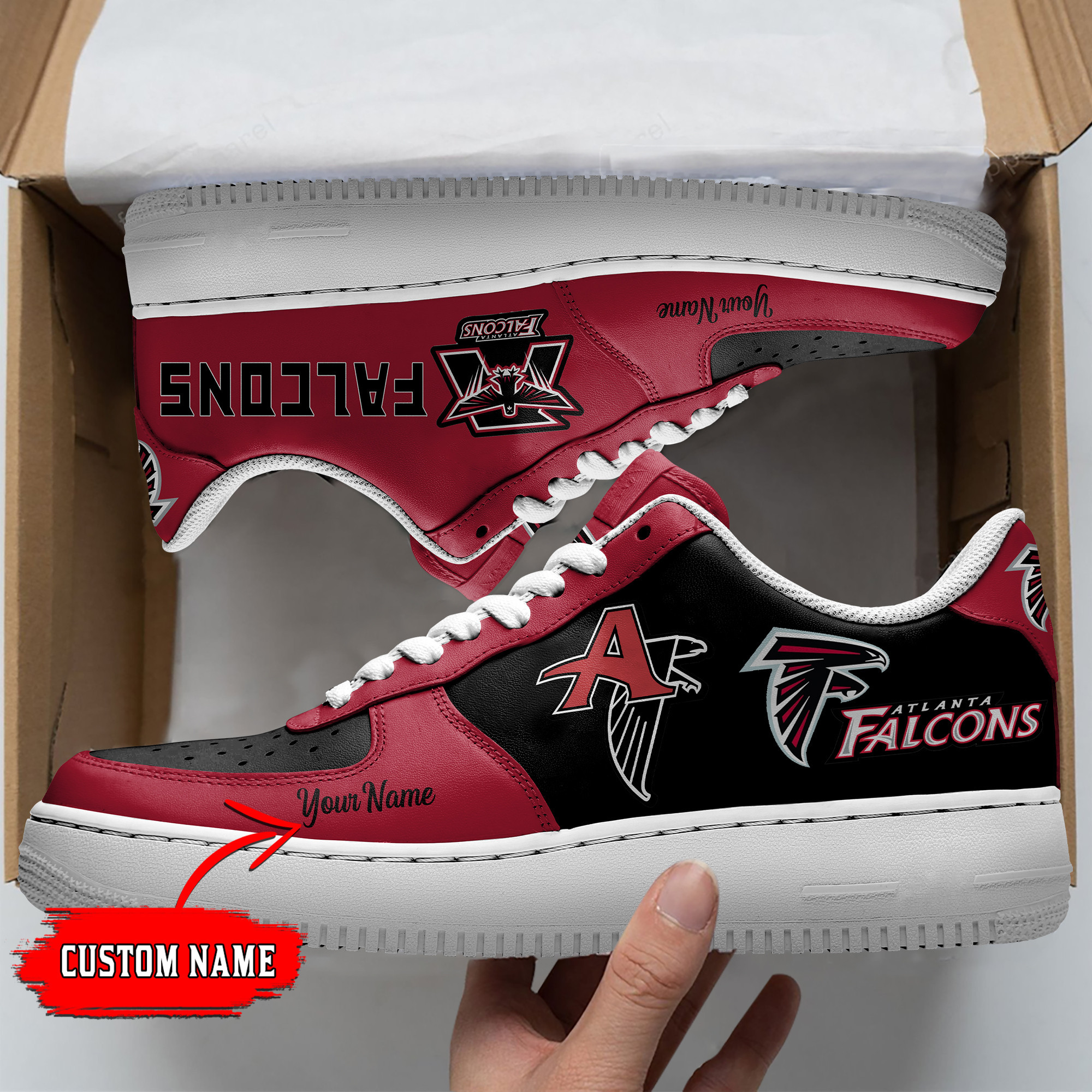 Atlanta Falcons Nfl Air Force 1 Personalized Shoes For Fans For Men Women