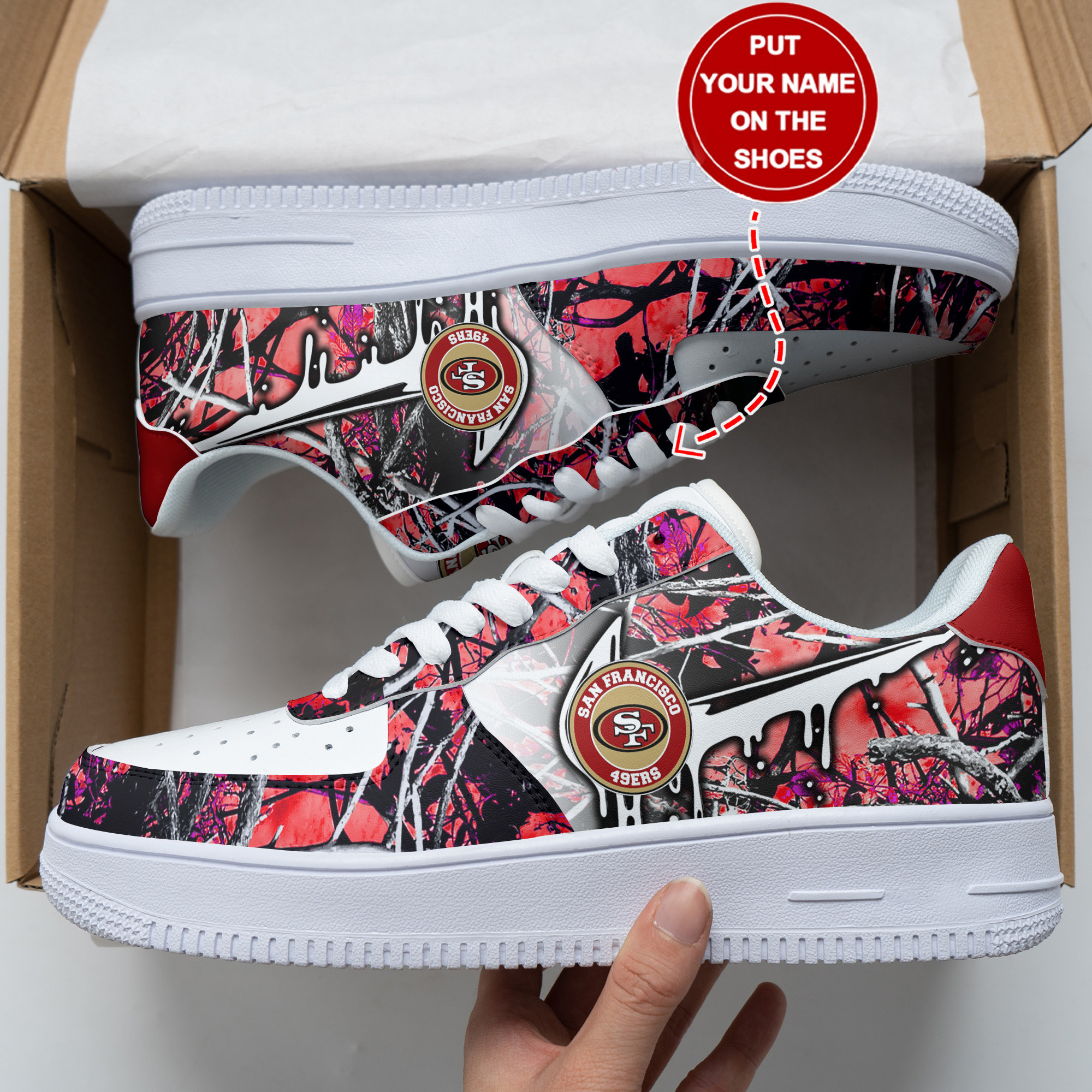 San Francisco 49Ers Nfl Personalized Air Force1 Shoes For Fan For Men Women