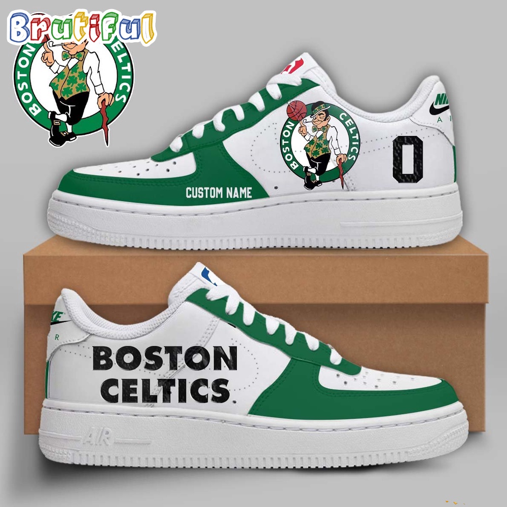 Boston Celtics Air Force 1 Shoes Sneaker For Men Women