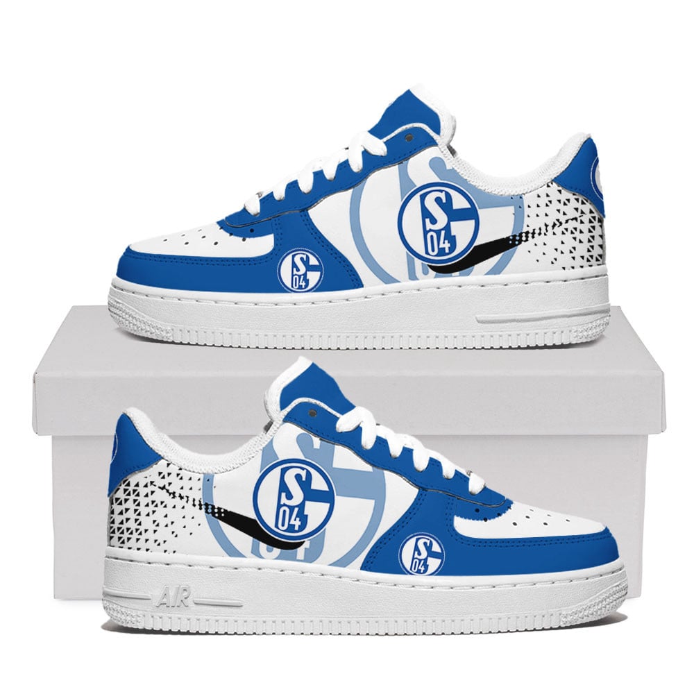 Schalke 04 Air Force One Shoes Sneaker For Men Women Style Special 