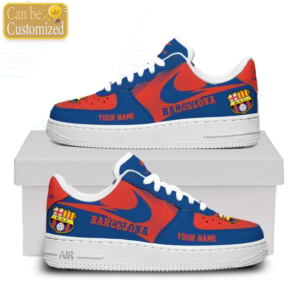 Barcelona Custom Name Air Force One Shoes Sneaker For Men Women Style Special 