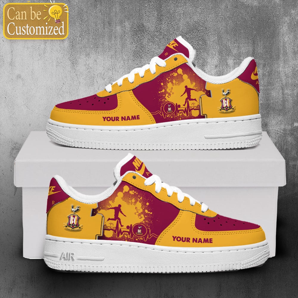 Bradford City Air Force One Shoes Personalized For Men Women