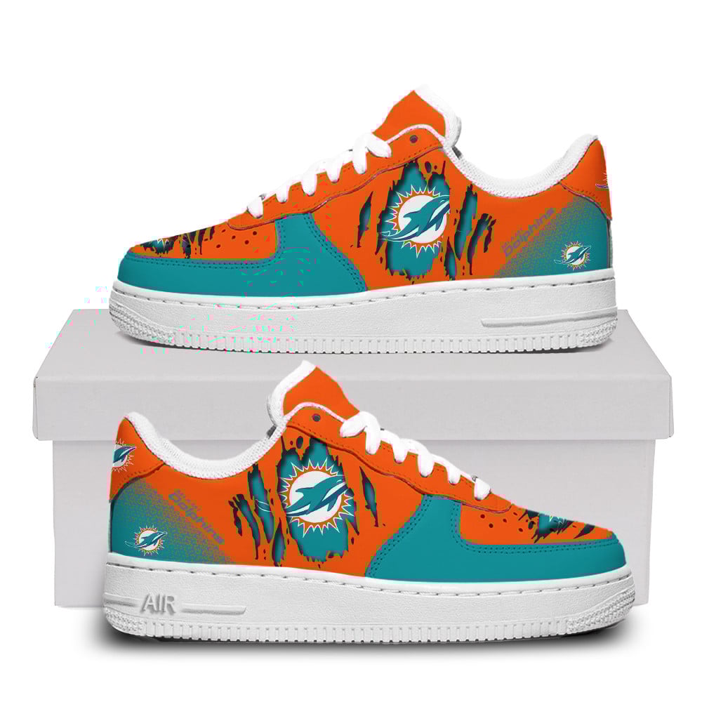 Miami Dolphins Premium Air Force One Shoes For Men Women
